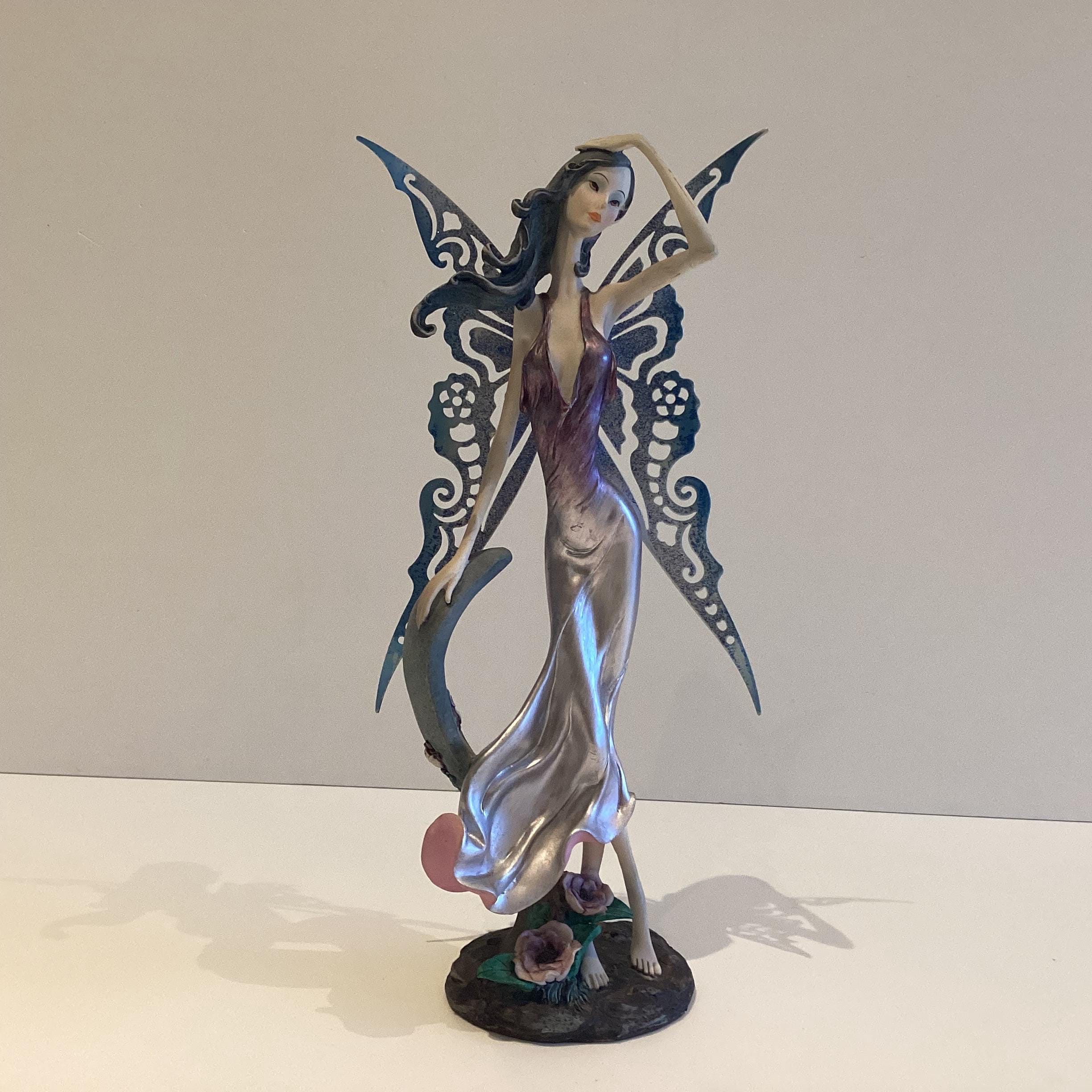 Fantasy Sculpture | Nemesis Design Fairy of The Air, Polystone with Metal Wings — photo 2 of 9