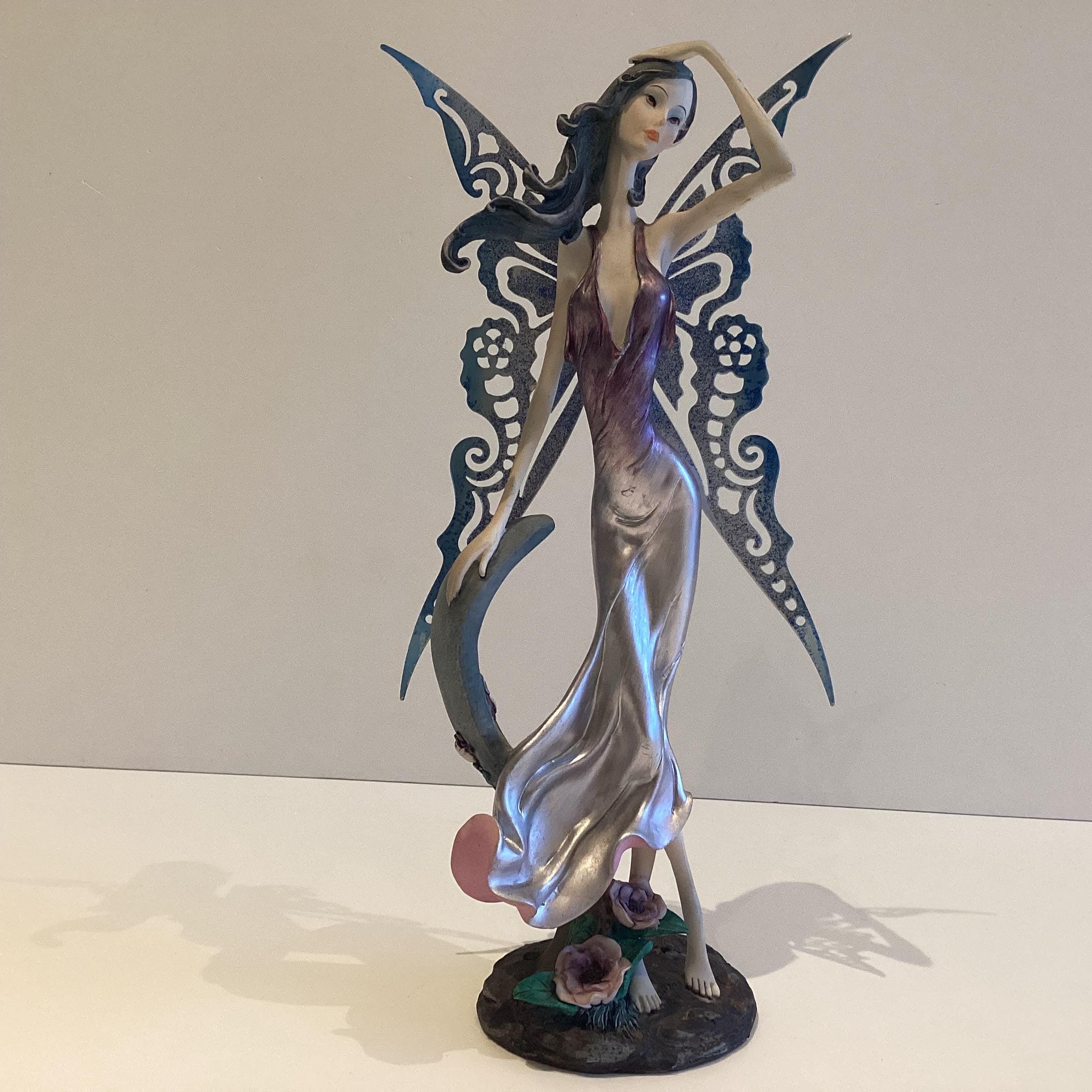 Fantasy Sculpture | Nemesis Design Fairy of The Air, Polystone with Metal Wings — photo 3 of 9