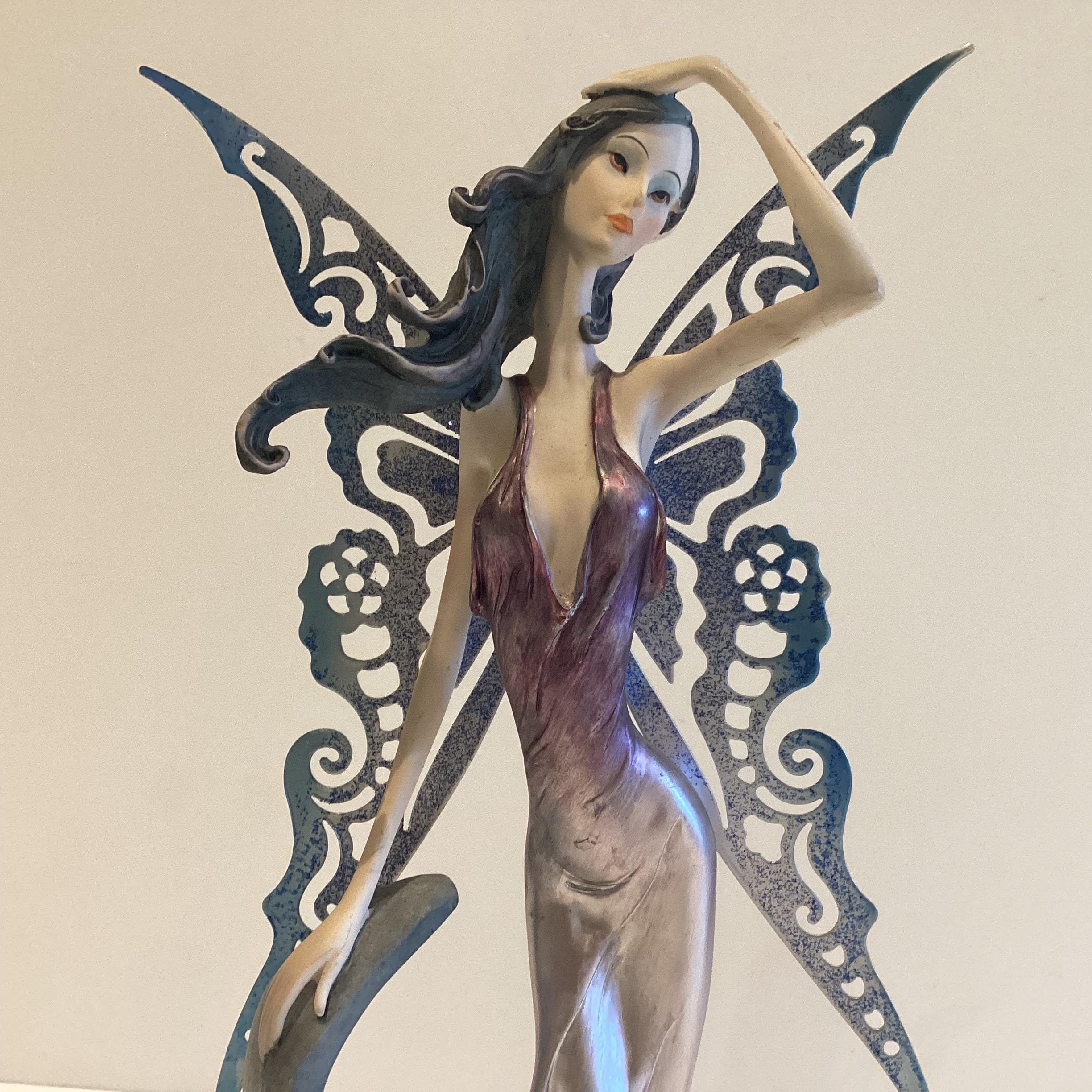 Fantasy Sculpture | Nemesis Design Fairy of The Air, Polystone with Metal Wings — photo 4 of 9