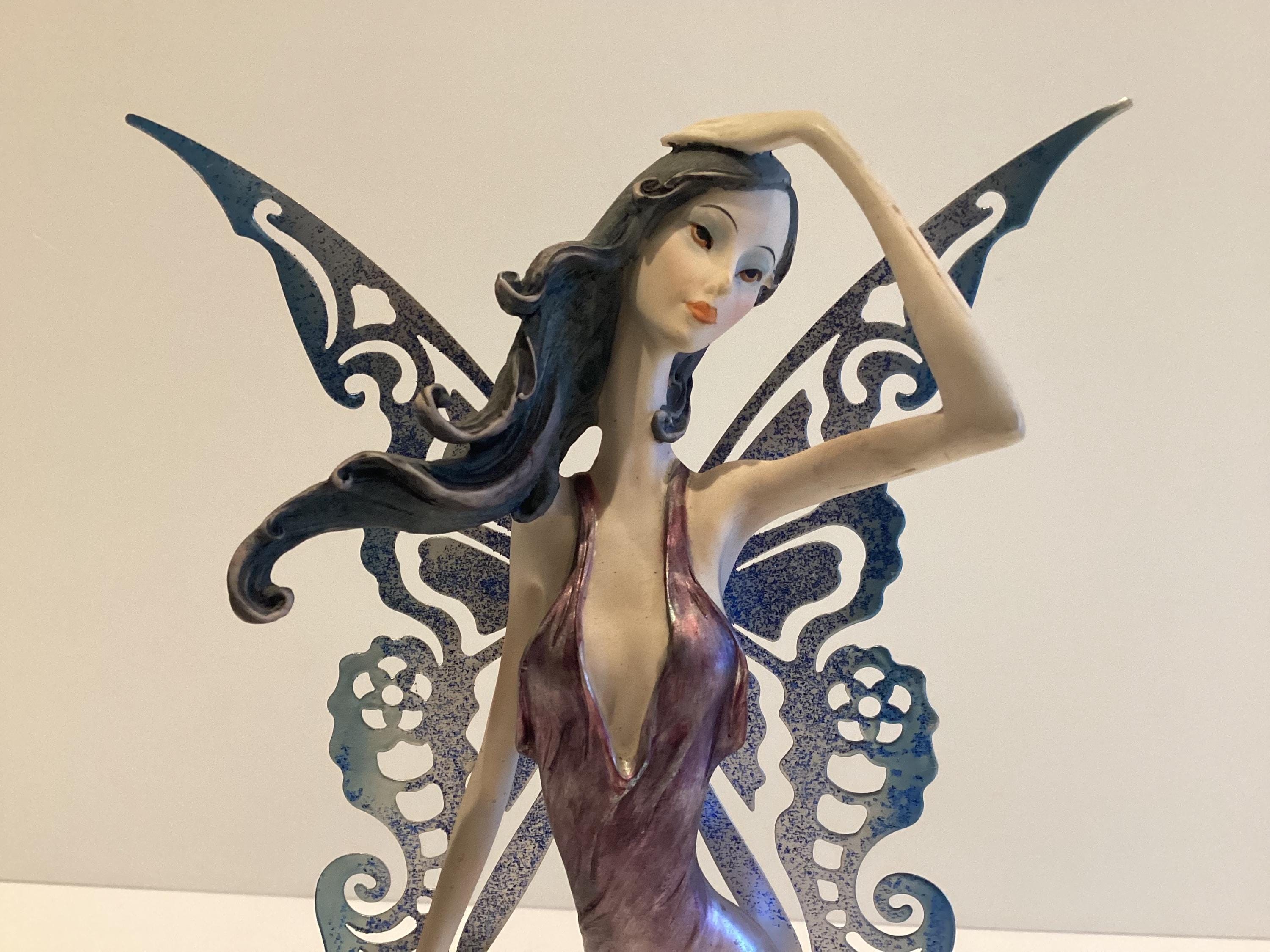 Fantasy Sculpture | Nemesis Design Fairy of The Air, Polystone with Metal Wings — photo 6 of 9