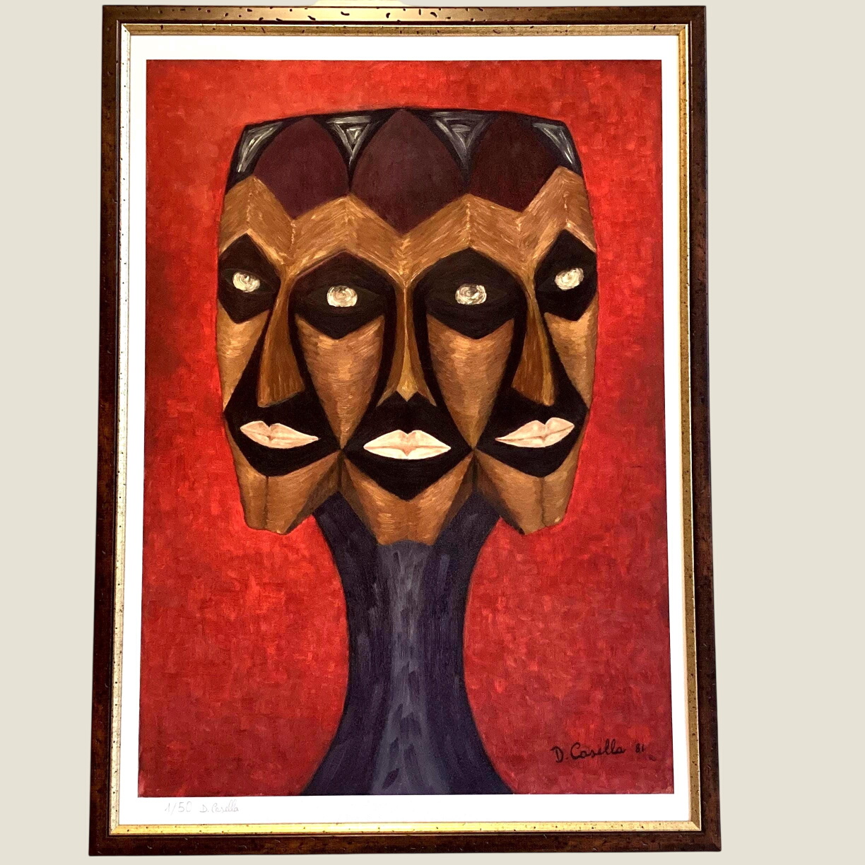 Vintage Lithograph | Diego Casella-Pc-1954 'The Guardian of the Temple' 2004, 50th Birthday 1/50 Signed
