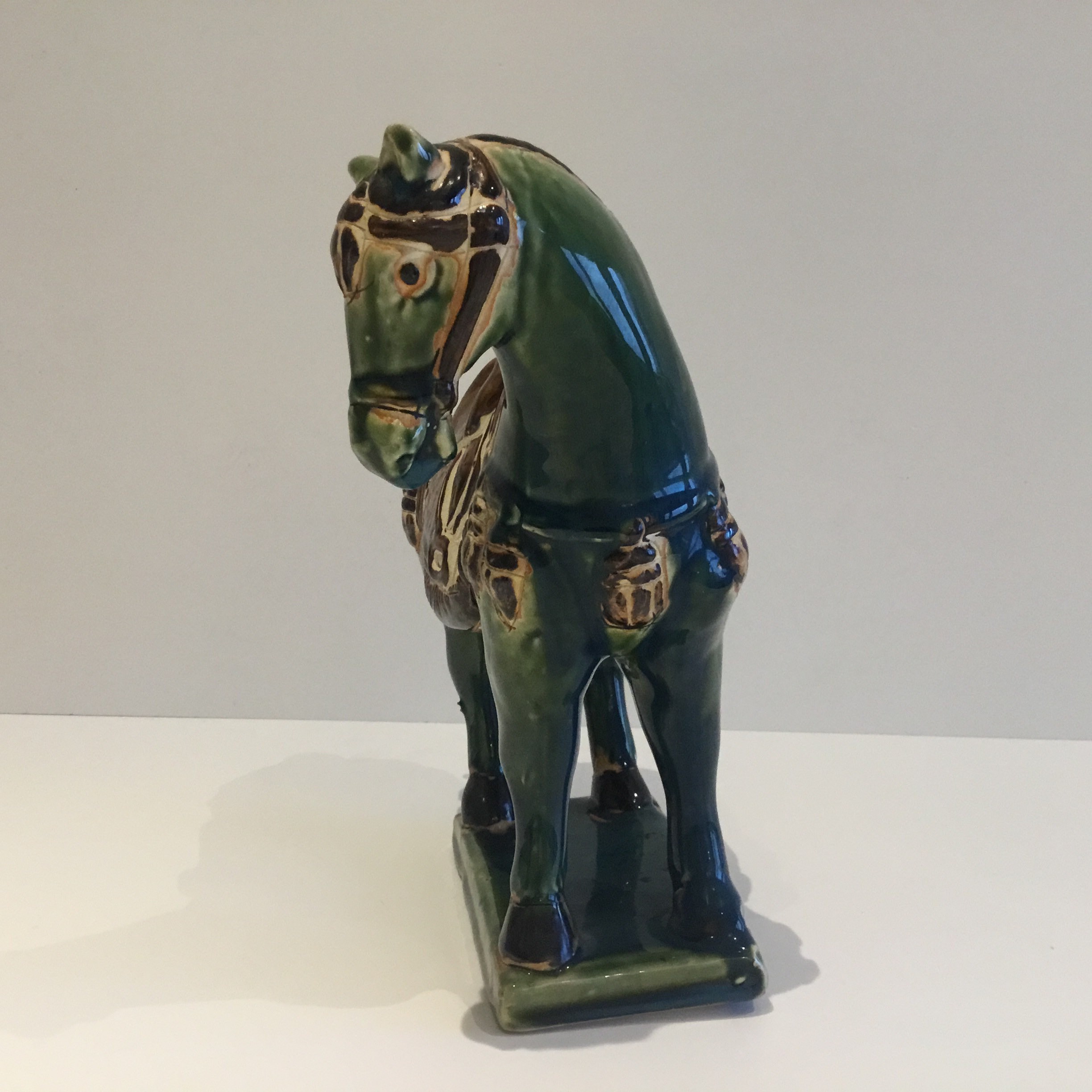 Vintage Porcelain Horse | 1950s Chinese Hand Painted Enamel, Rare Figurine — photo 7 of 8