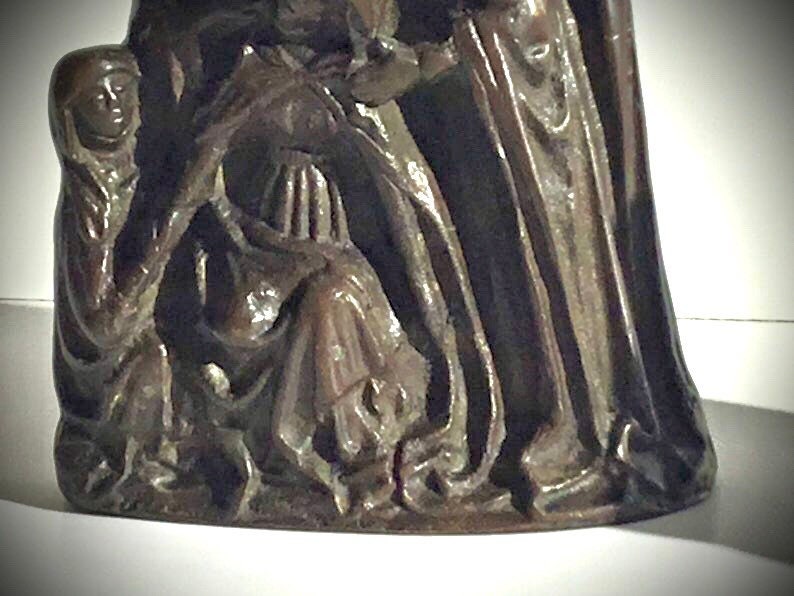 Antique Bronze Sculpture | 18th Century Dutch Religious Group, Madonna & Mourners — photo 9 of 10