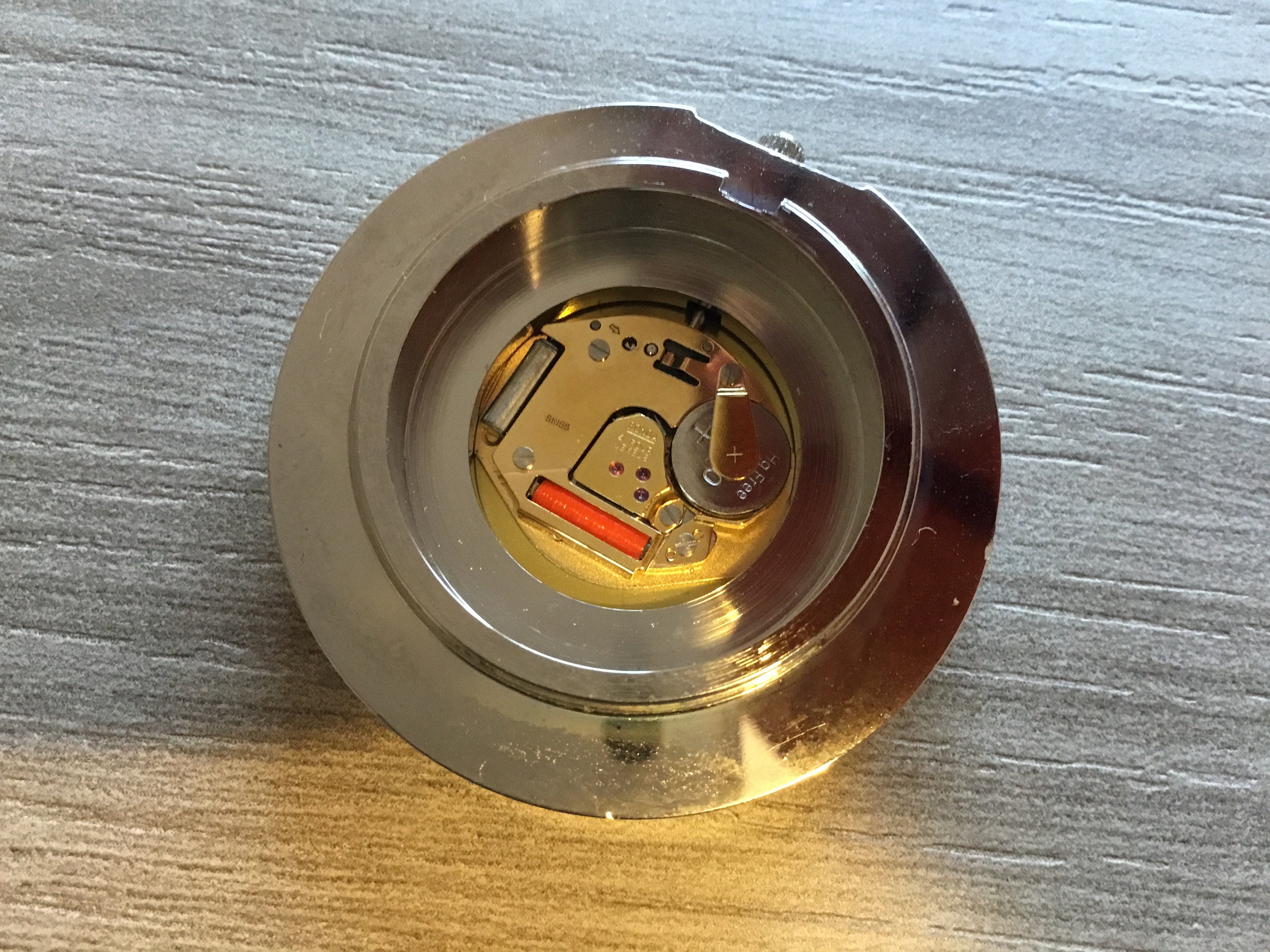 Vintage Clock | Orrefors Sweden Lars Hellsten Design, Ronda Swiss Movement 4 Jewles Version — photo 6 of 8
