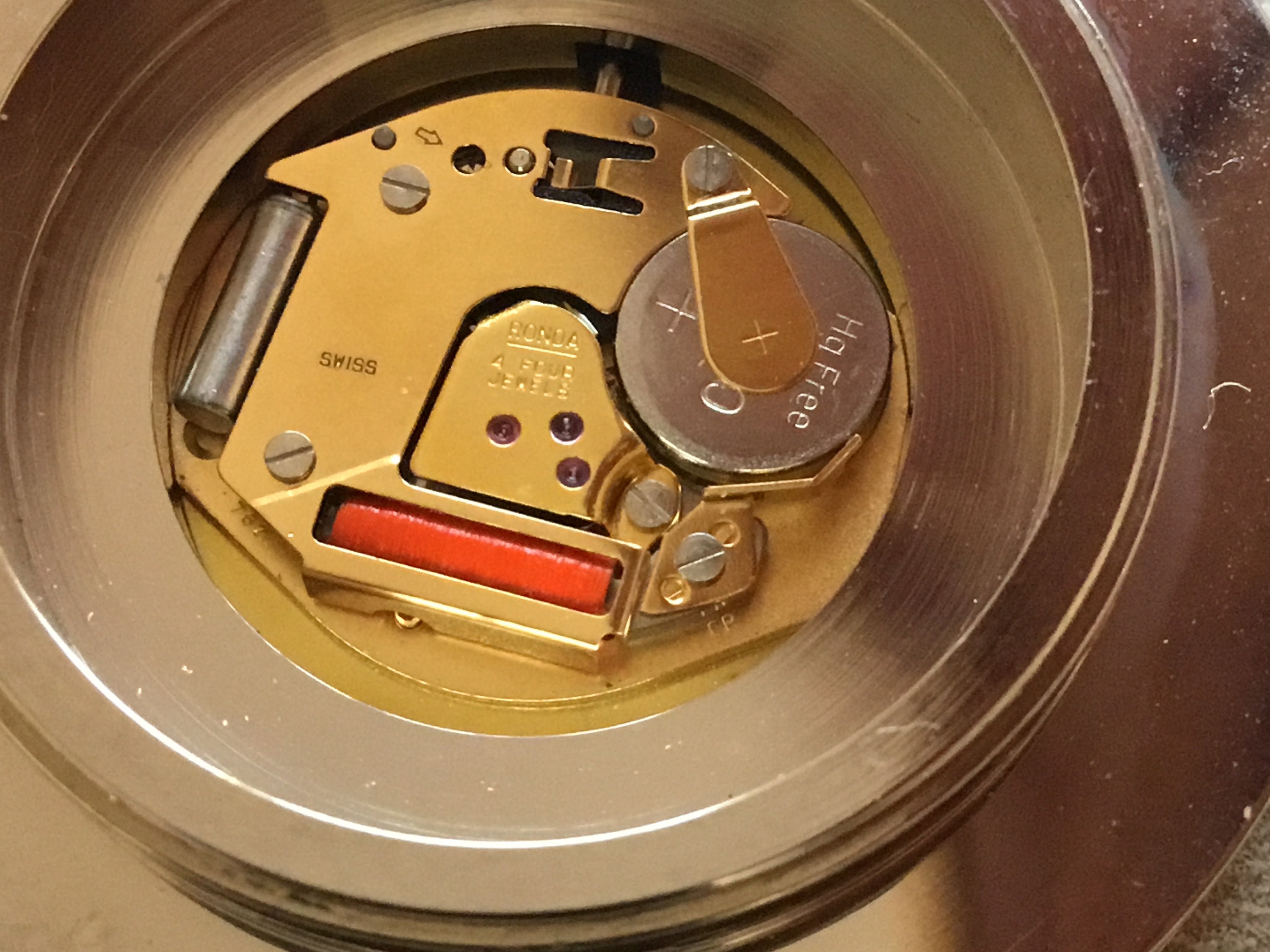 Vintage Clock | Orrefors Sweden Lars Hellsten Design, Ronda Swiss Movement 4 Jewles Version — photo 8 of 8