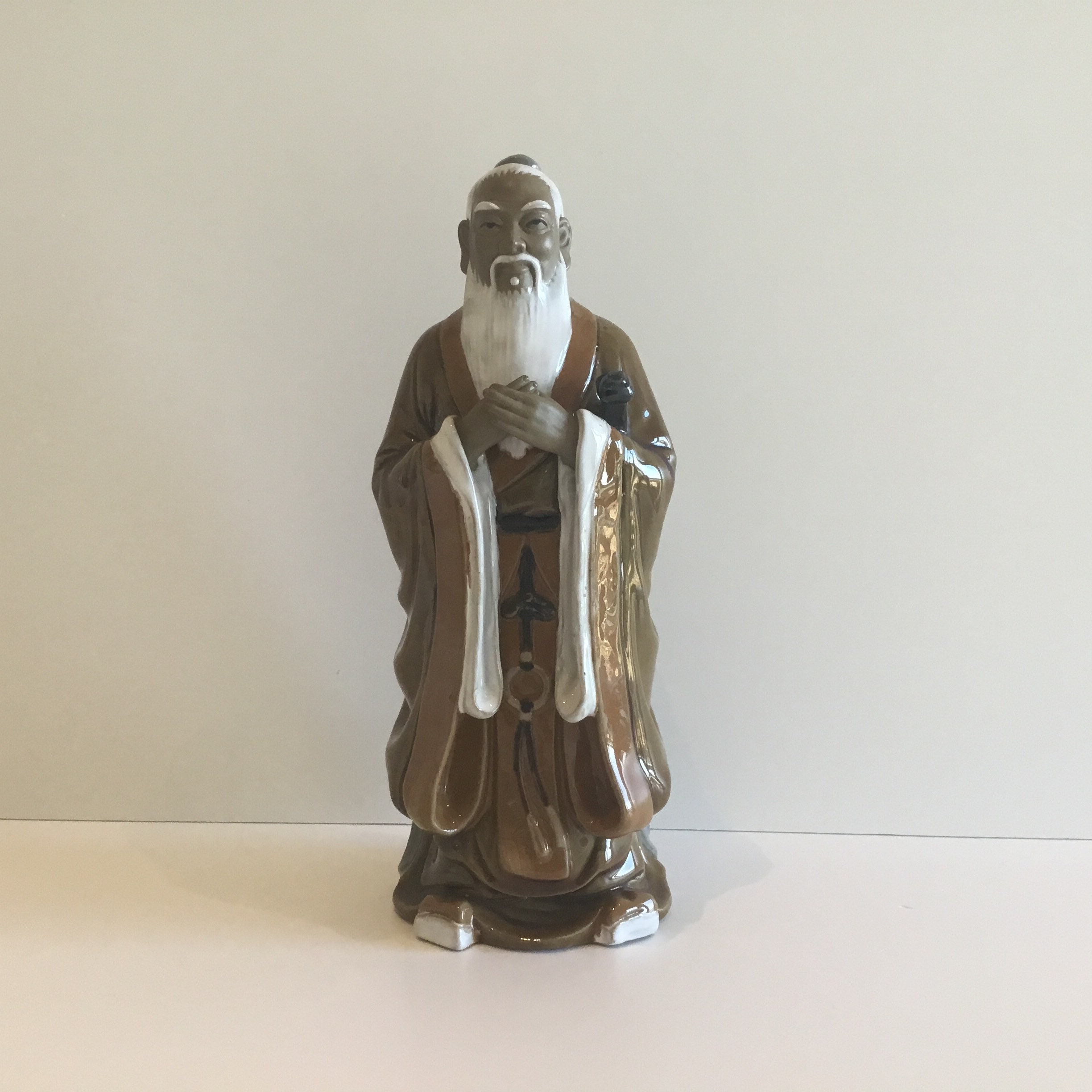 Vintage Chinese Figurine | Wanjiang 1960s Signed Porcelain, Large Decorative Sculpture — photo 2 of 10