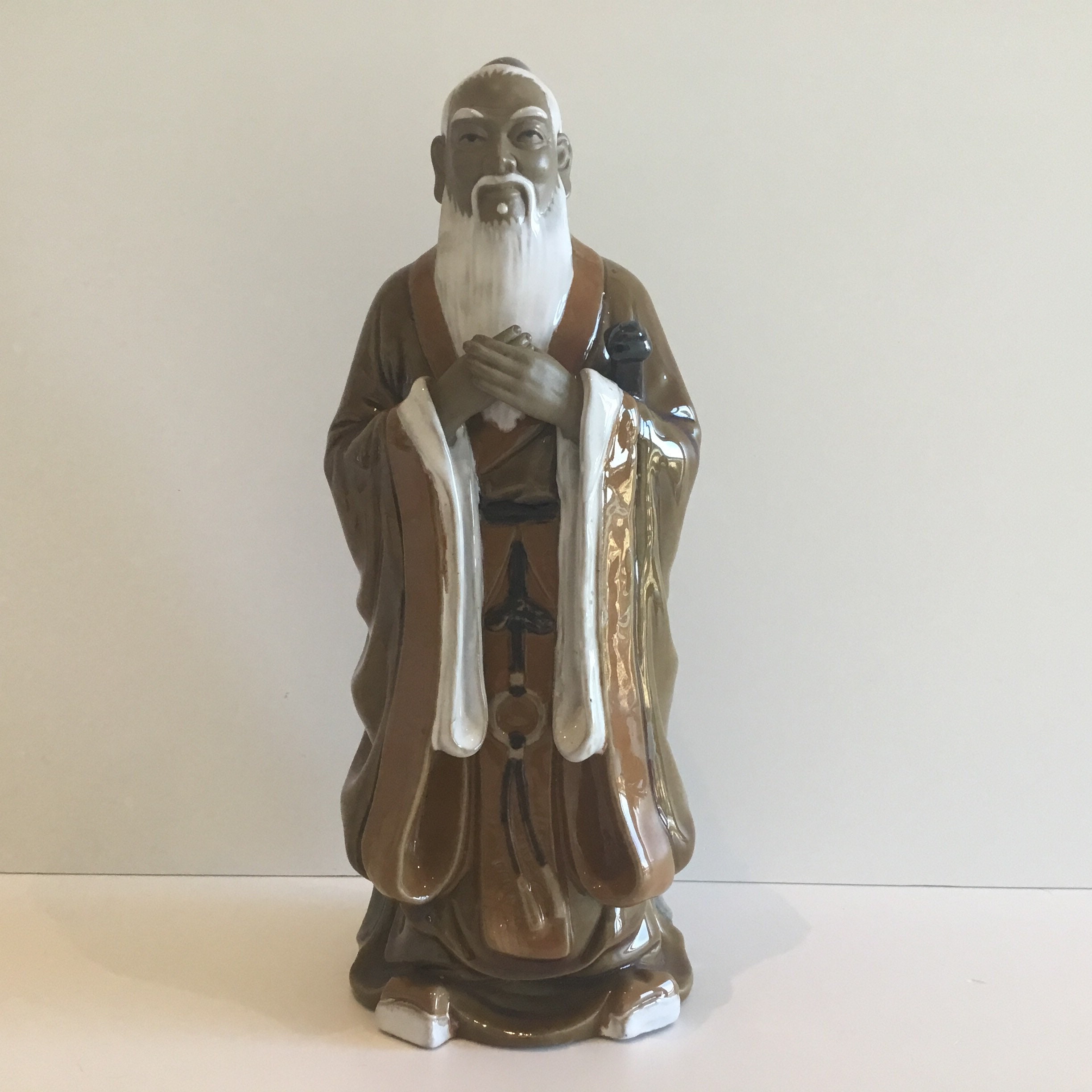 Vintage Chinese Figurine | Wanjiang 1960s Signed Porcelain, Large Decorative Sculpture — photo 3 of 10
