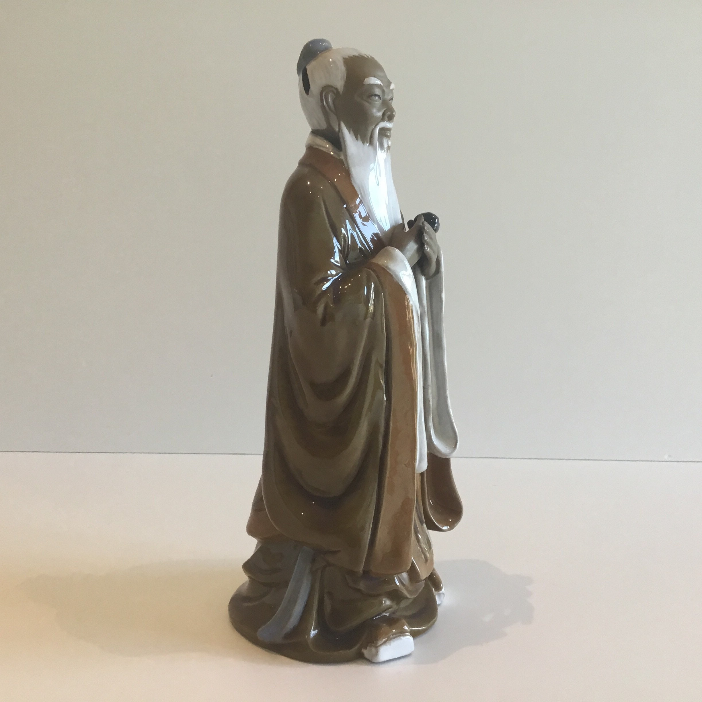 Vintage Chinese Figurine | Wanjiang 1960s Signed Porcelain, Large Decorative Sculpture — photo 4 of 10
