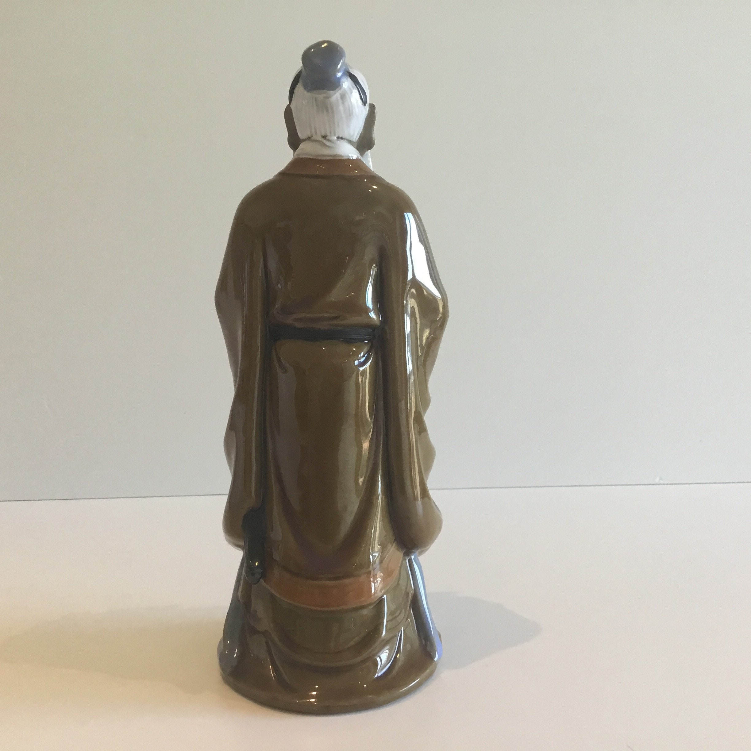 Vintage Chinese Figurine | Wanjiang 1960s Signed Porcelain, Large Decorative Sculpture — photo 5 of 10