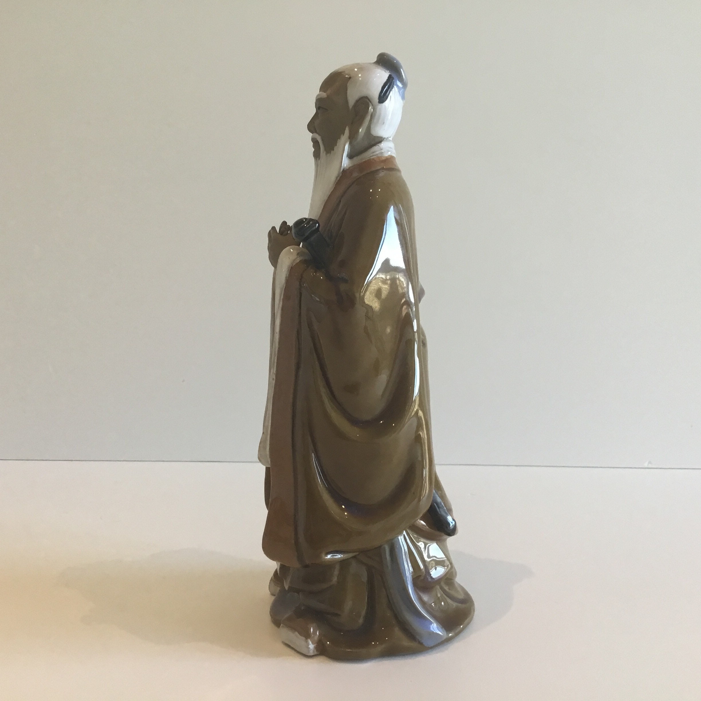 Vintage Chinese Figurine | Wanjiang 1960s Signed Porcelain, Large Decorative Sculpture — photo 6 of 10