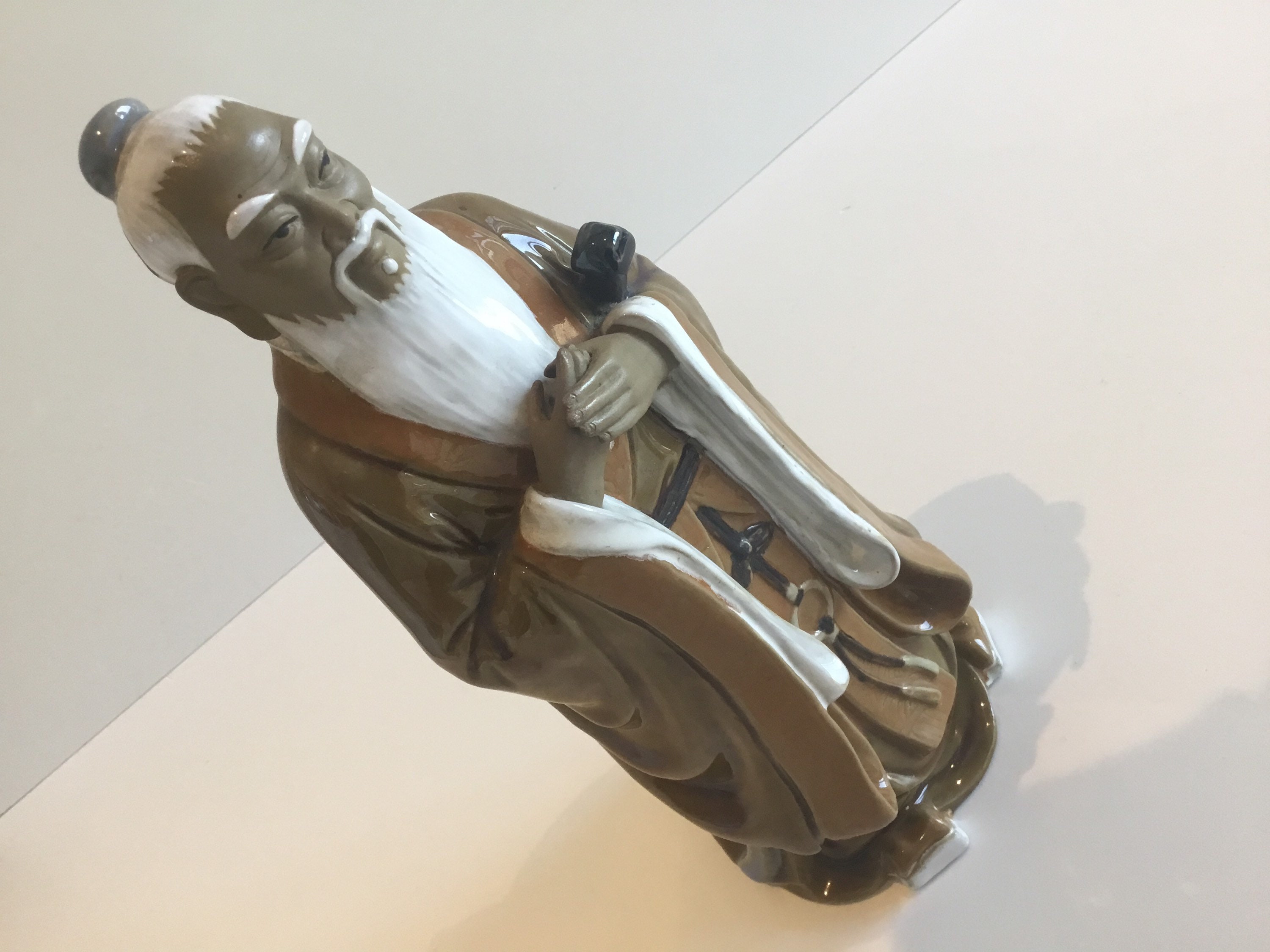 Vintage Chinese Figurine | Wanjiang 1960s Signed Porcelain, Large Decorative Sculpture — photo 7 of 10