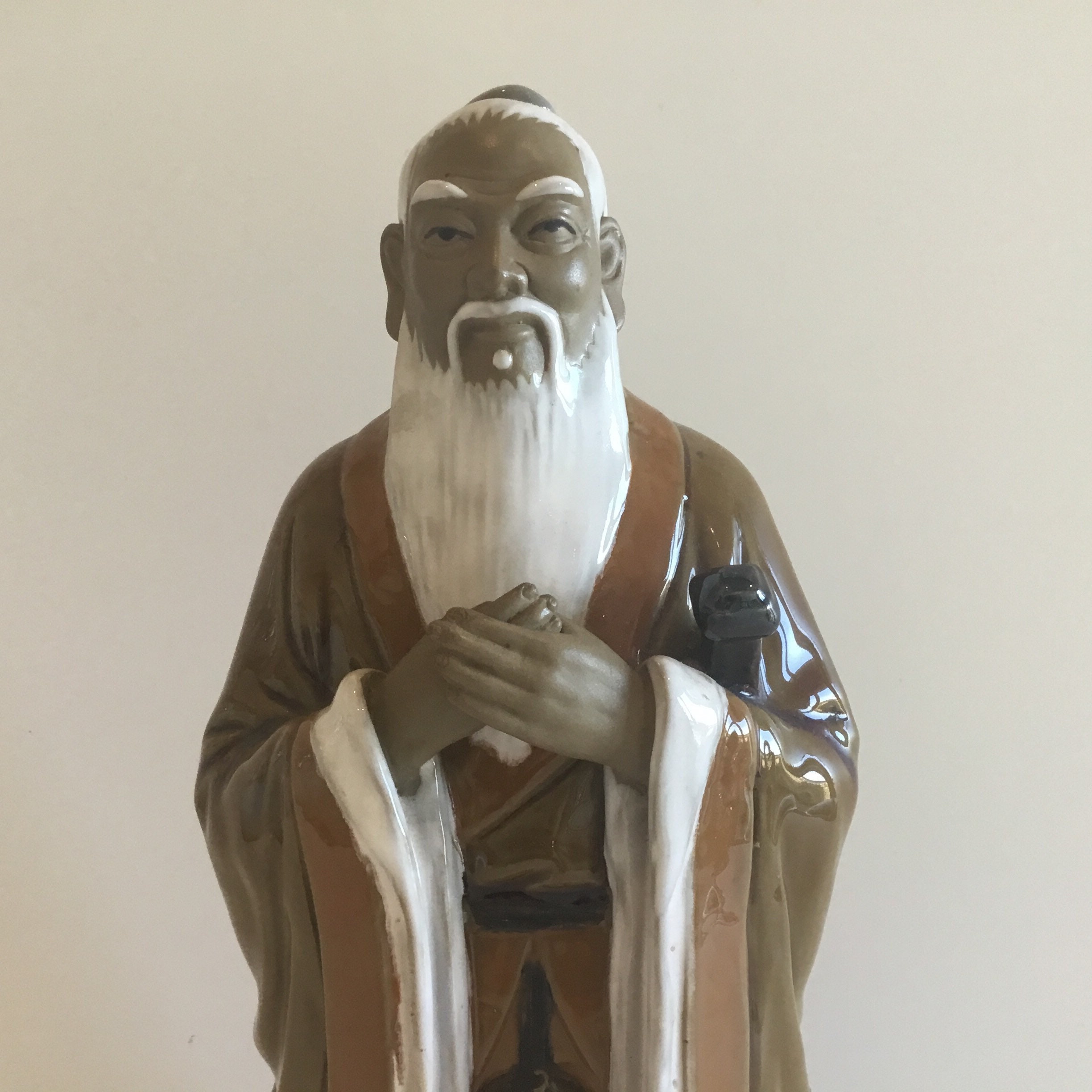 Vintage Chinese Figurine | Wanjiang 1960s Signed Porcelain, Large Decorative Sculpture — photo 8 of 10