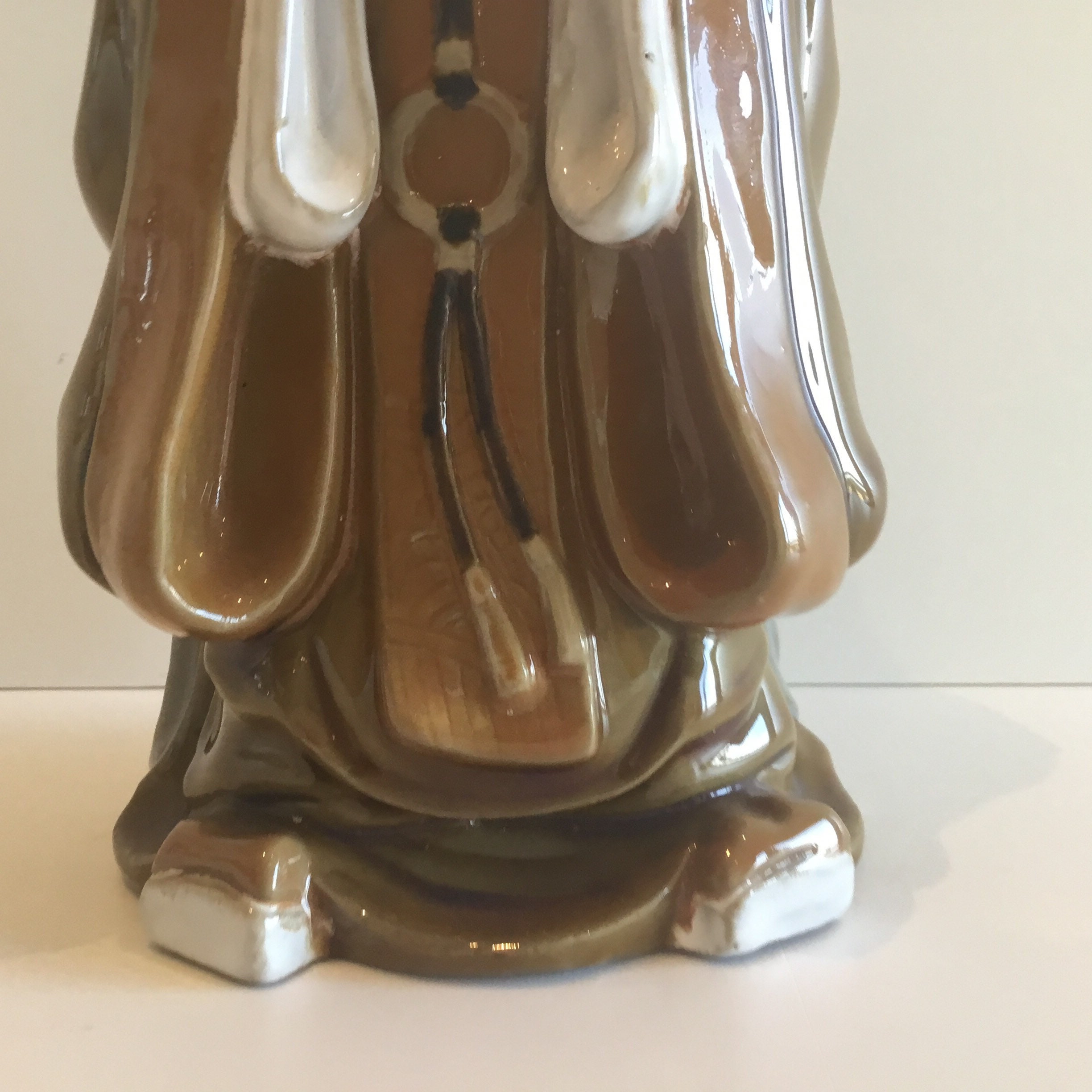 Vintage Chinese Figurine | Wanjiang 1960s Signed Porcelain, Large Decorative Sculpture — photo 9 of 10