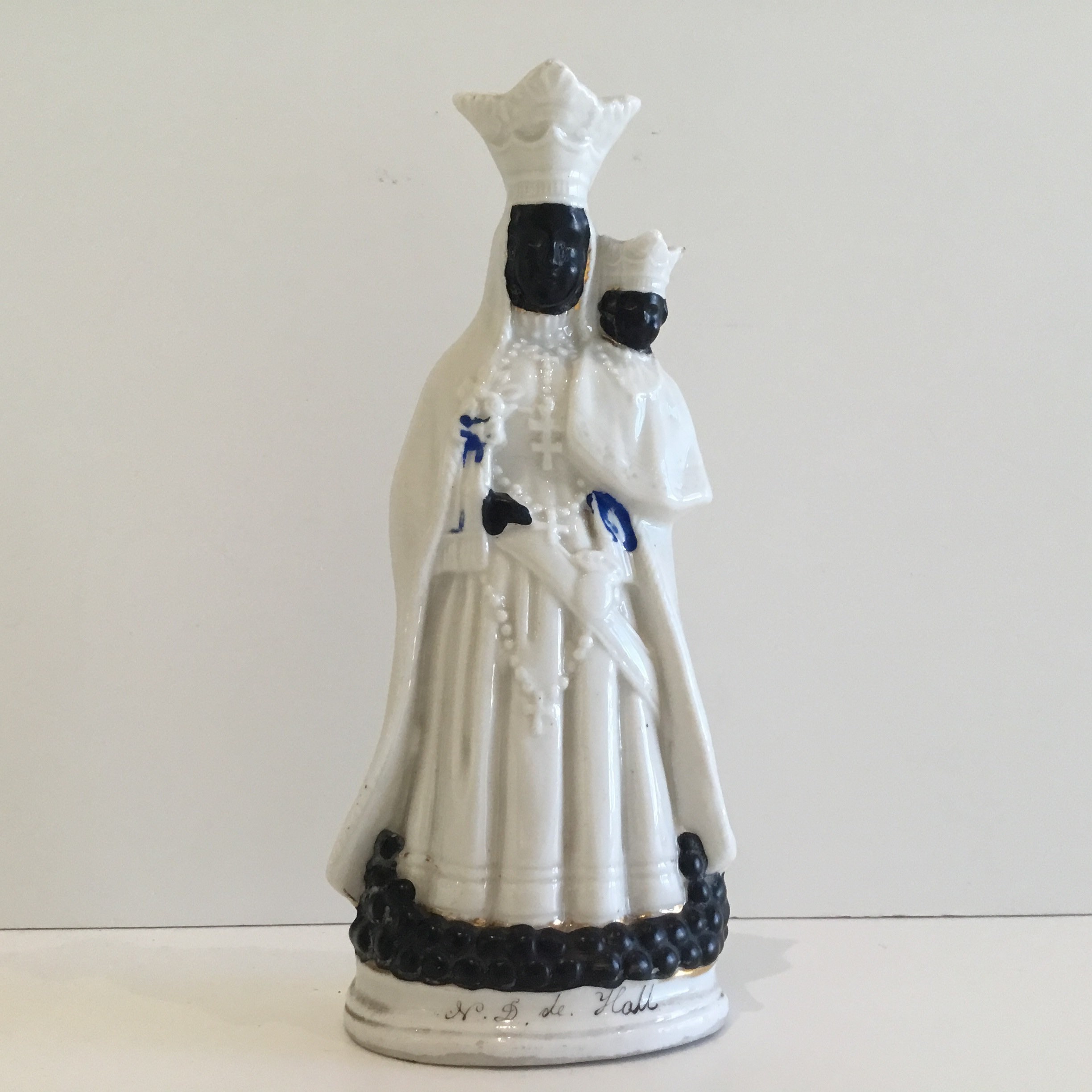 Antique Madonna Religious Statue (1800s) Notre Dame de Halle Porcelain Figurine — photo 3 of 11