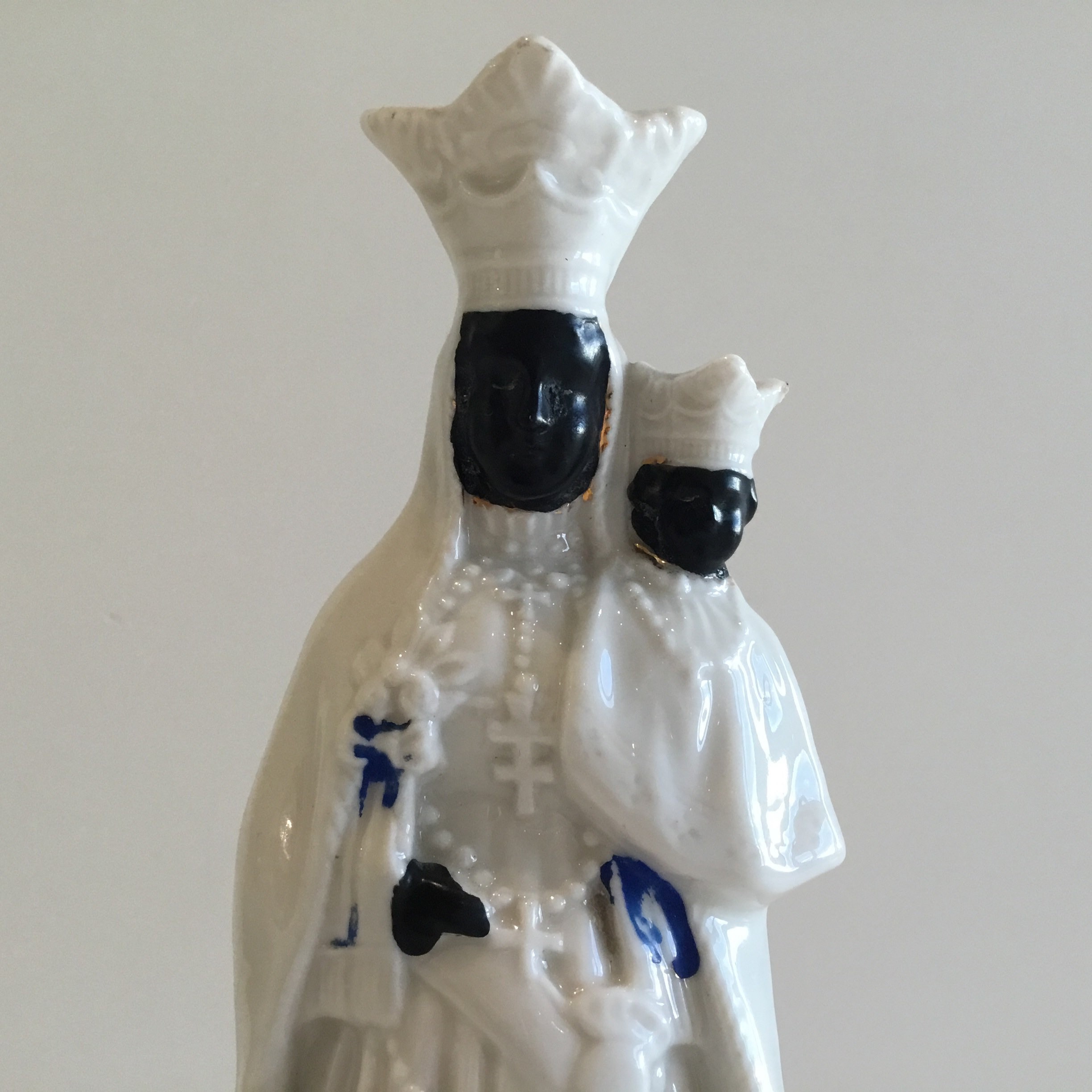 Antique Madonna Religious Statue (1800s) Notre Dame de Halle Porcelain Figurine — photo 4 of 11