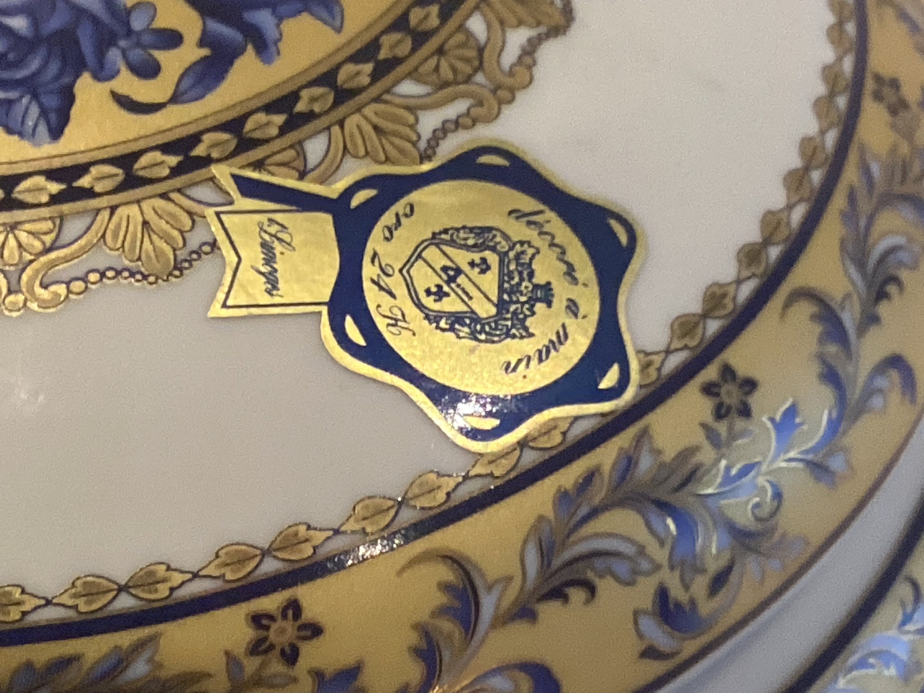 Vintage Porcelain Box | T. Limoges France Hand Painted, 24k Gold Decorated Trinket Case — photo 7 of 8