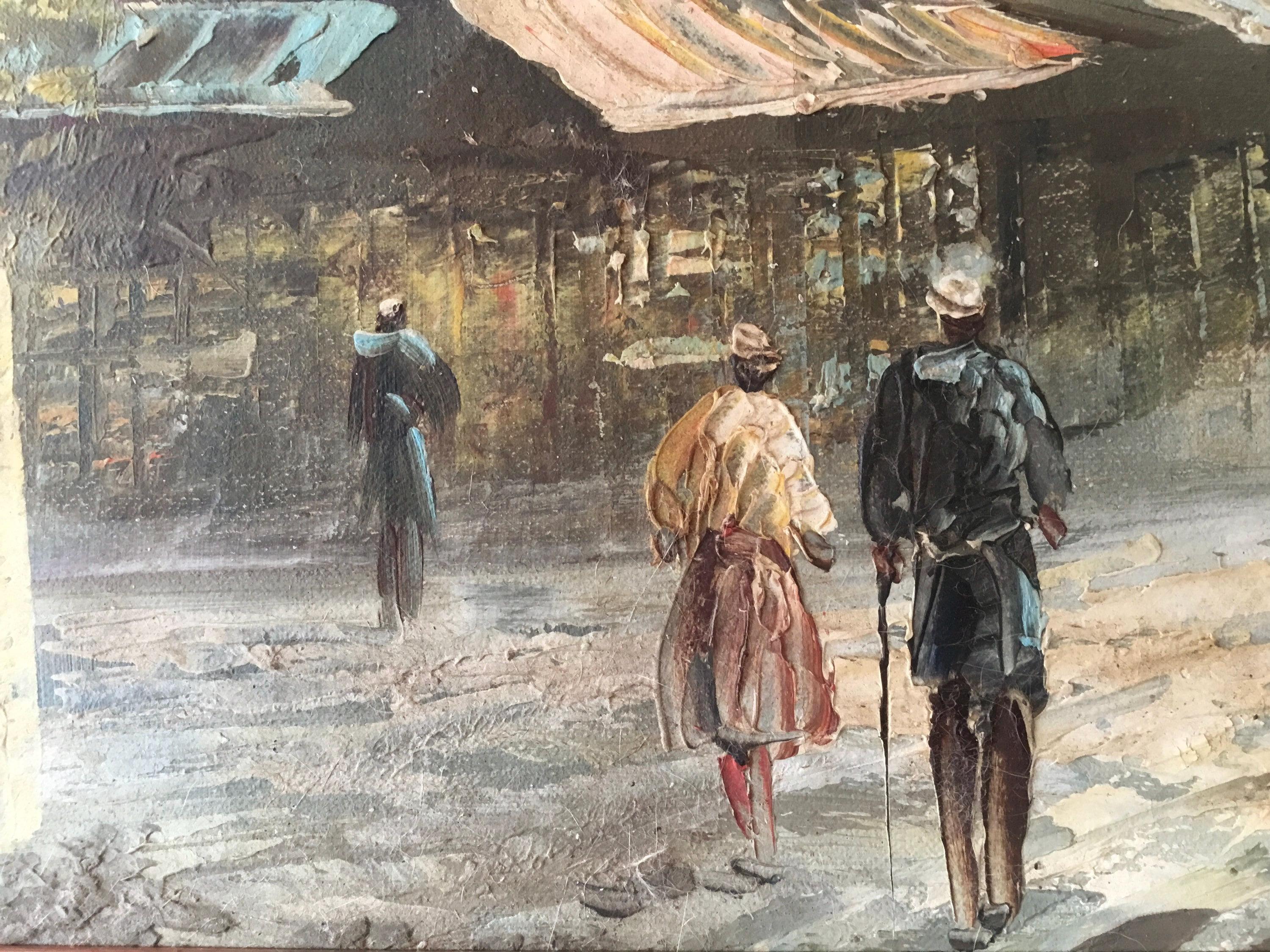 Vintage Oil Painting (1930s) Caroline Burnett, Montmartre Paris Landscape, Signed Original Art, French Scene — photo 7 of 11