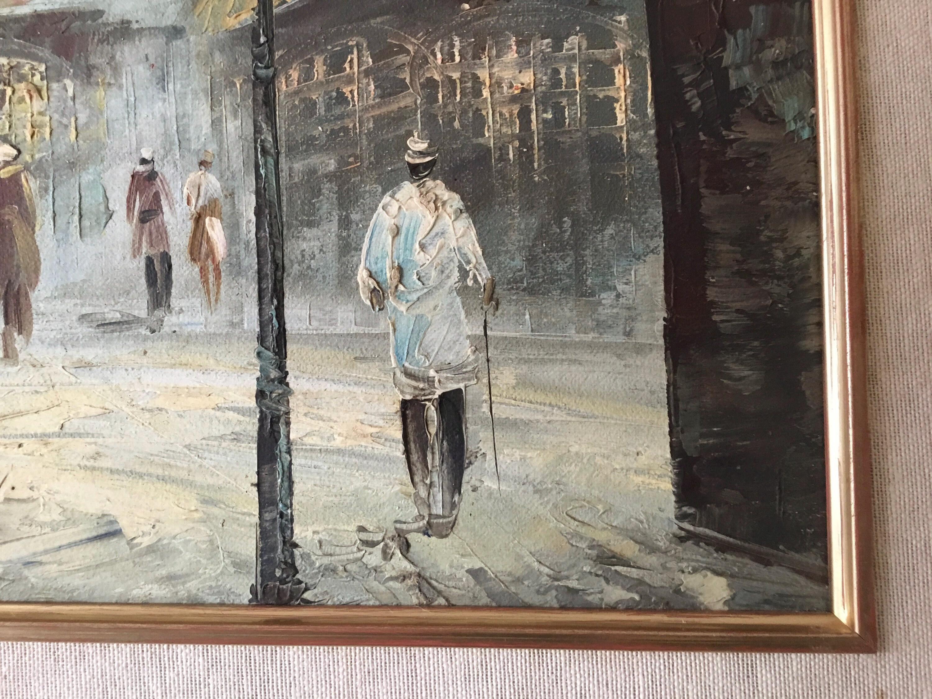 Vintage Oil Painting (1930s) Caroline Burnett, Montmartre Paris Landscape, Signed Original Art, French Scene — photo 8 of 11