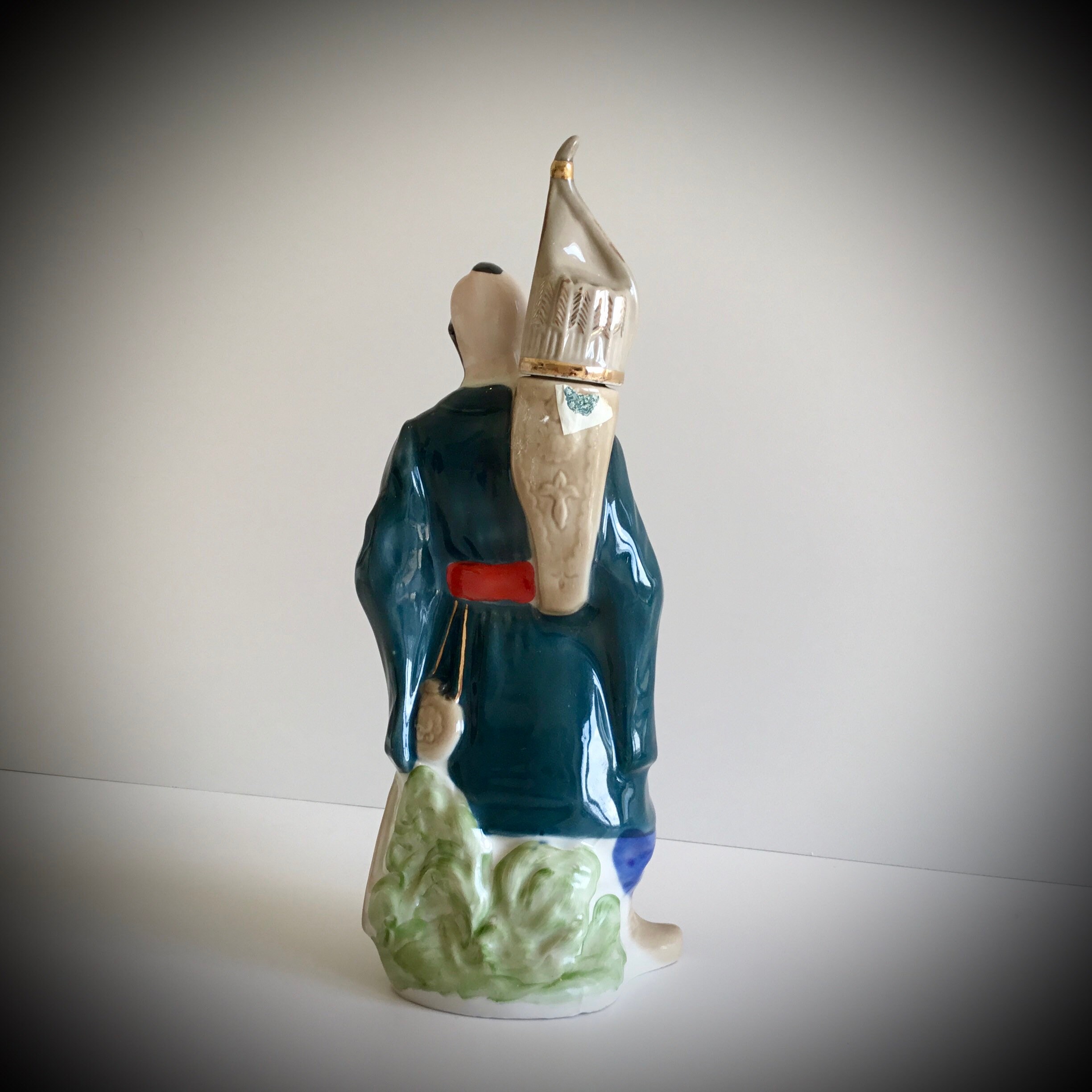 Porcelain Figurine Decanter Hand Painted Cossack ZHK Poland Vintage 1960s — photo 5 of 7