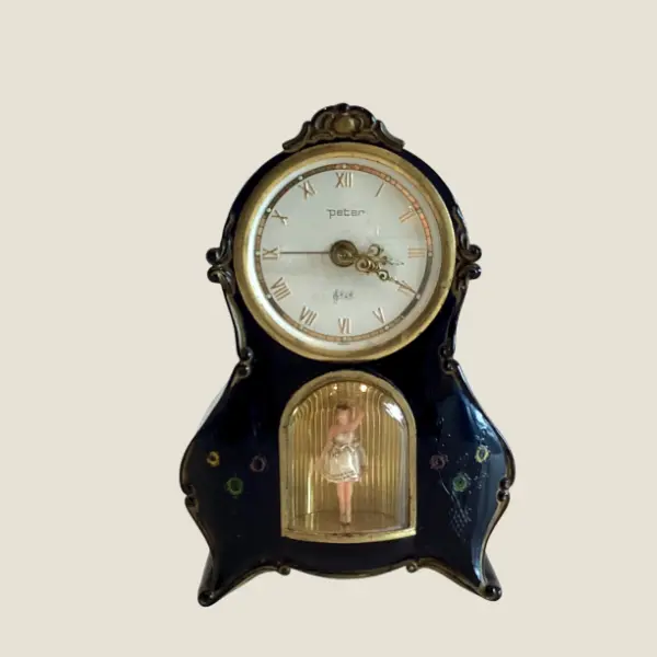 Vintage Music Box Clock | 1960s German Peter Alarm with Reuge Movement & Ballerina