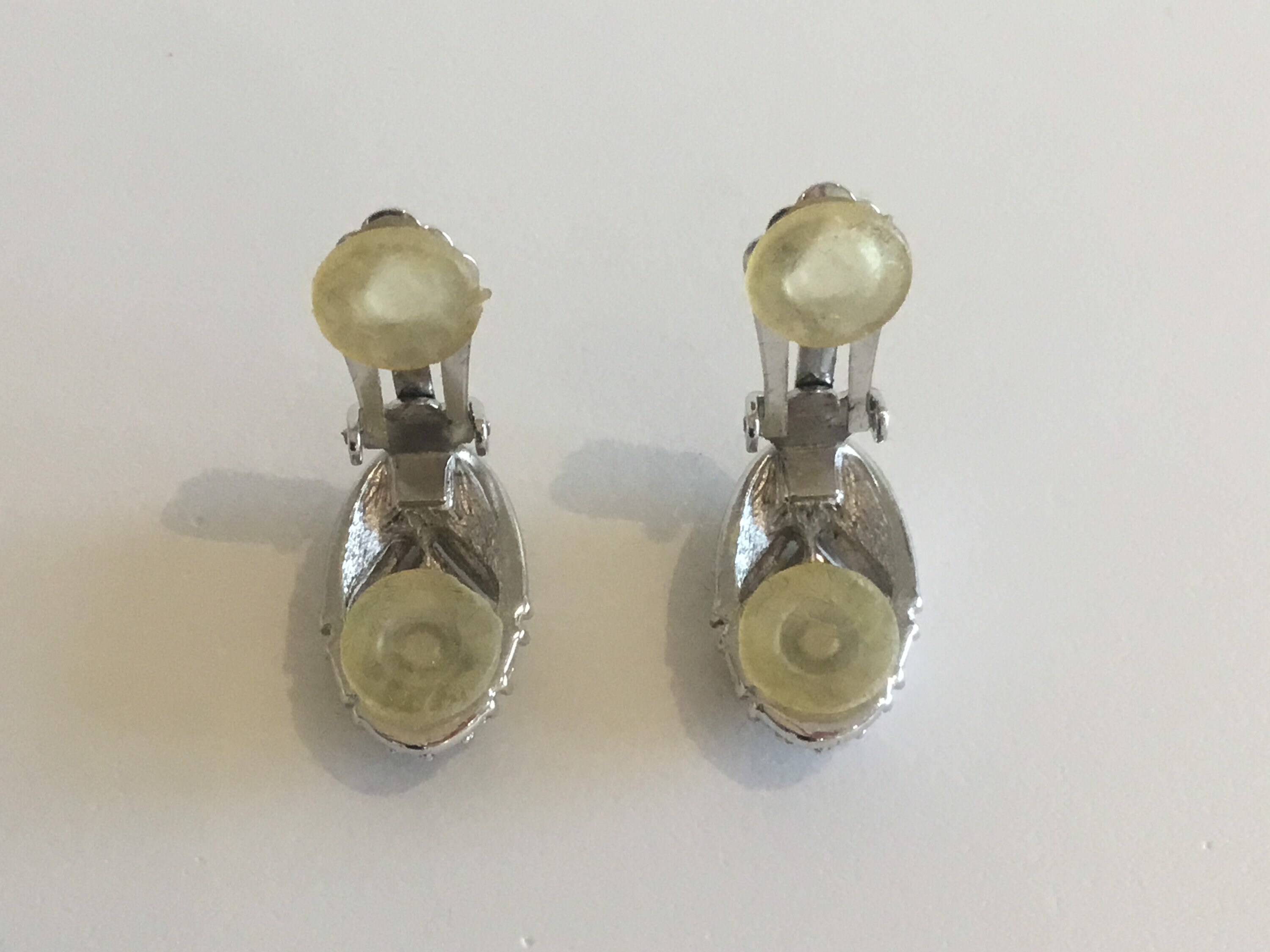 Vintage Earrings | Burberrys Silver Plated Crystal, UK Made Designer Jewelry — photo 7 of 7