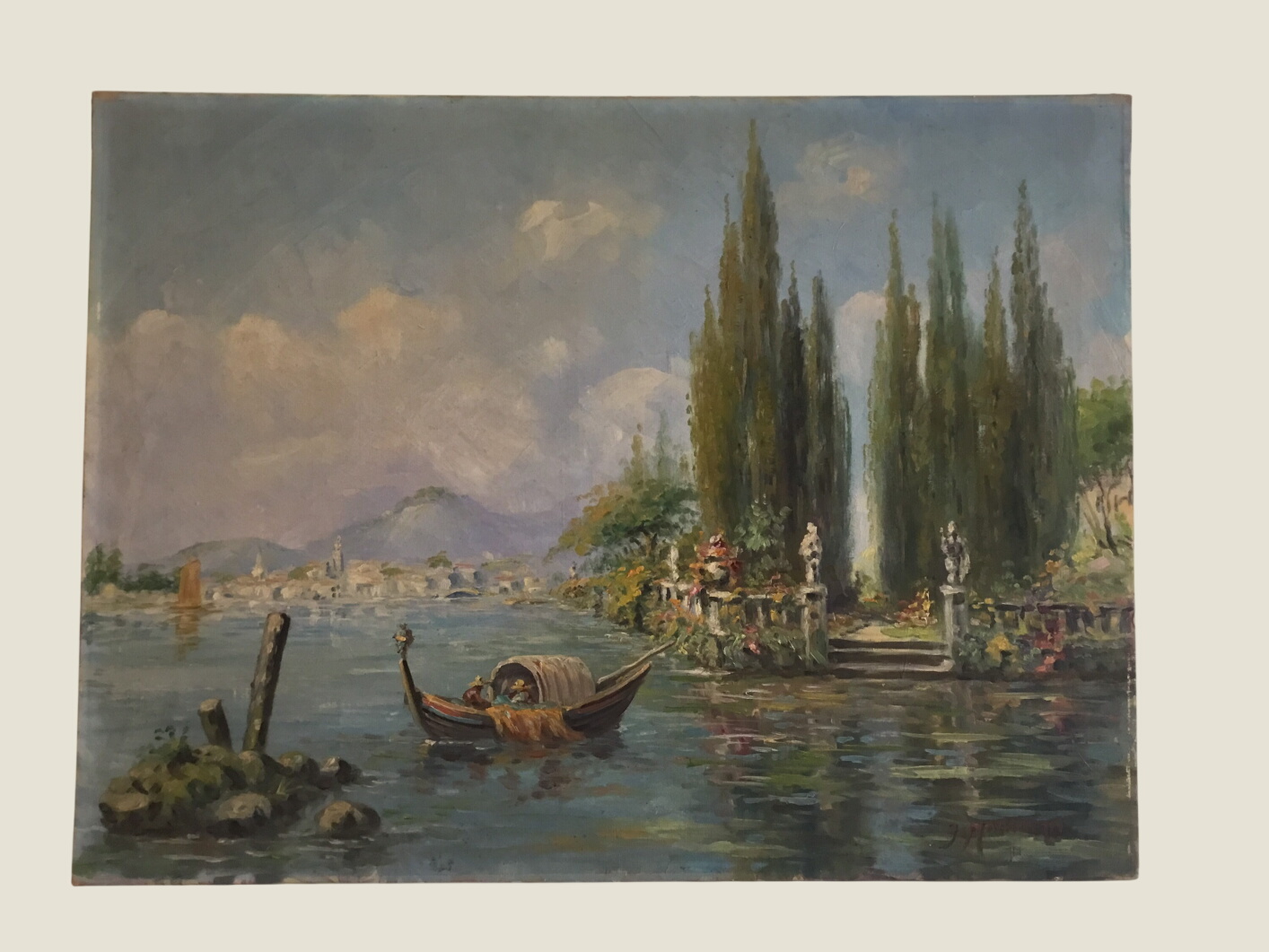 Large Seascape (late 19th Century) Oil Painting G. Marinelli Made In Italy