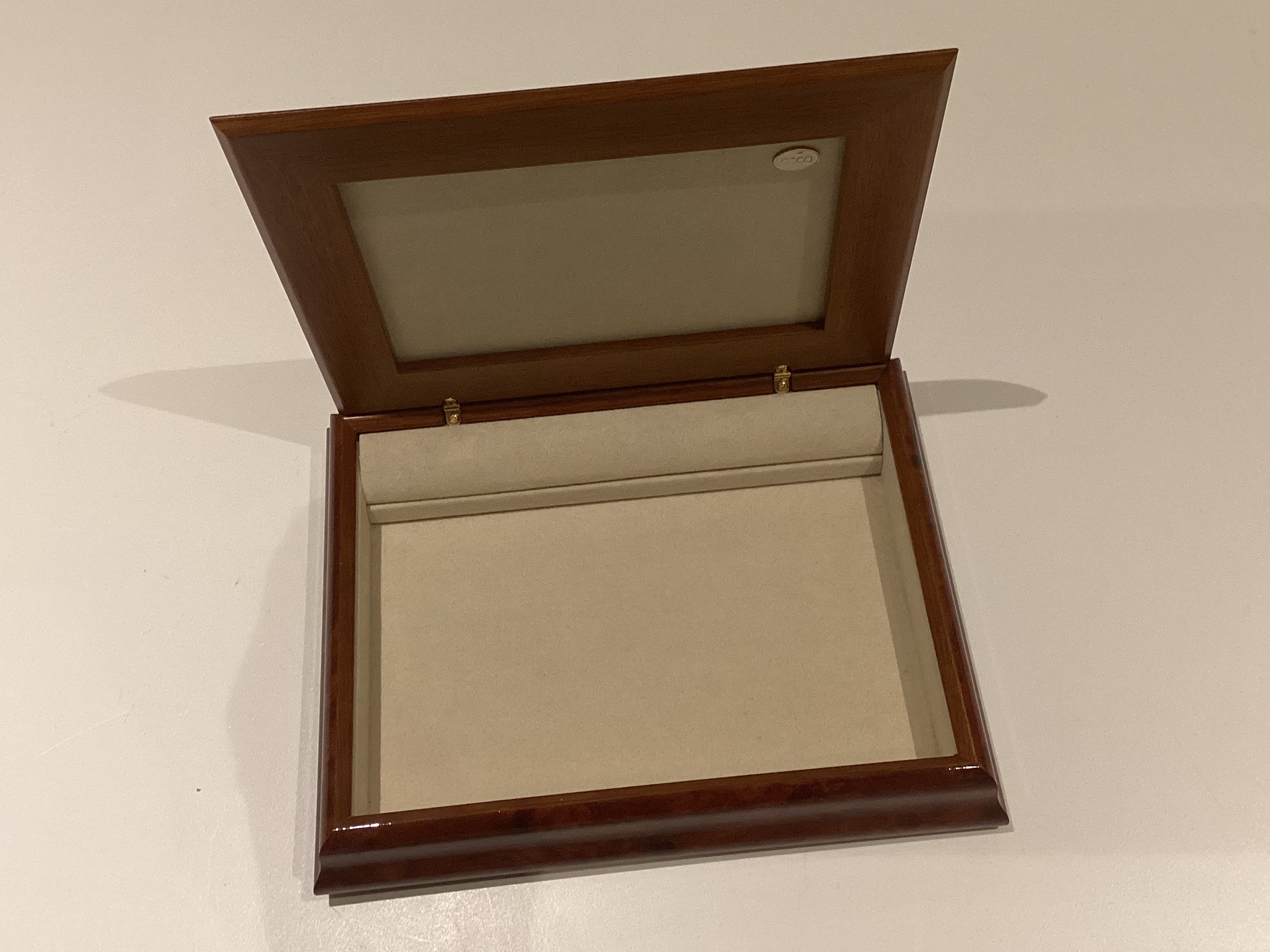 Vintage Jewelry Box | Castellani Italy 1980s, Wood with 925 Sterling Silver Bas-Relief — photo 6 of 8