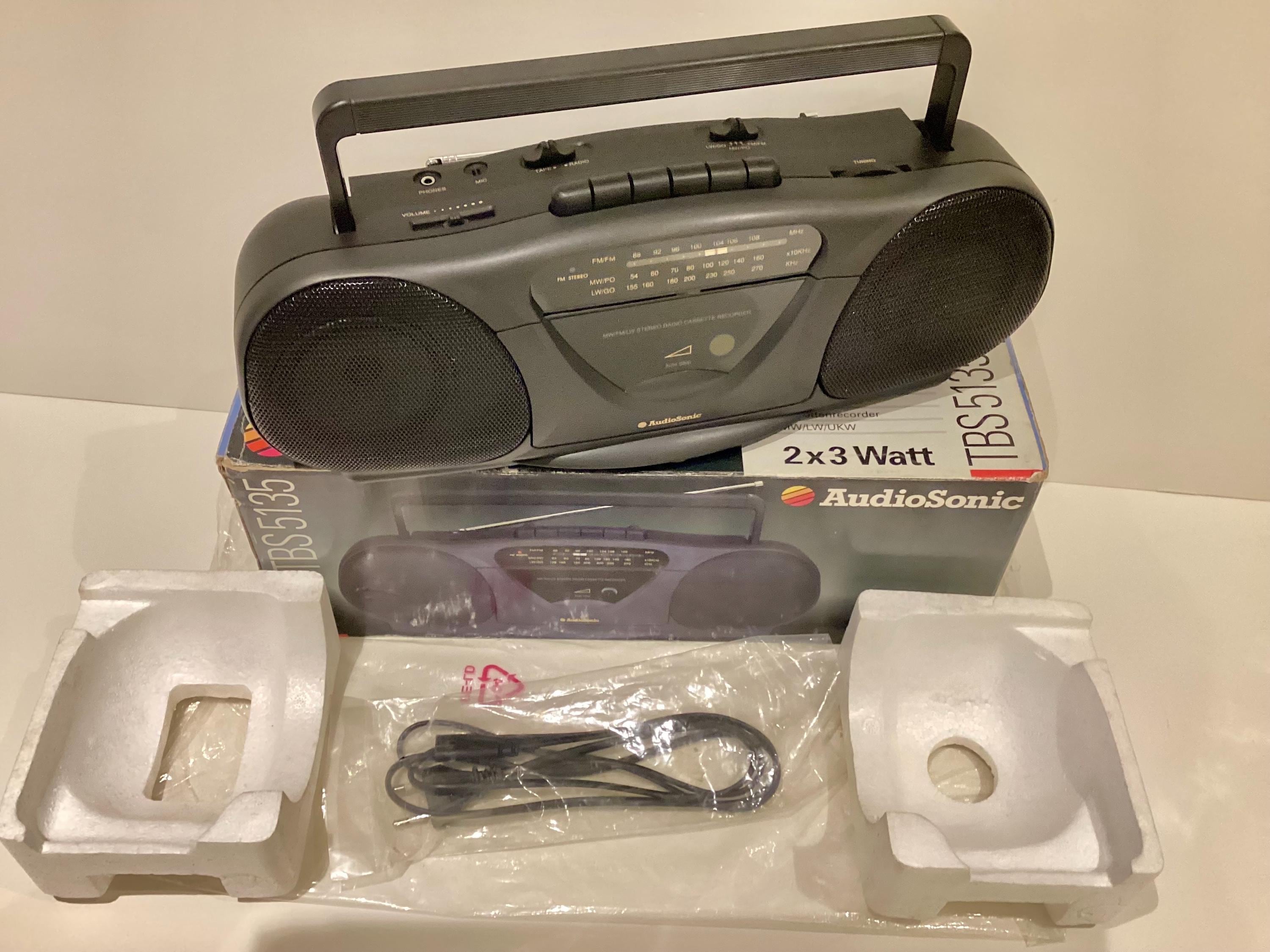 Vintage Boombox | NOS AudioSonic TBS5135 Stereo Radio Cassette, New Old Stock 1990s — photo 11 of 11