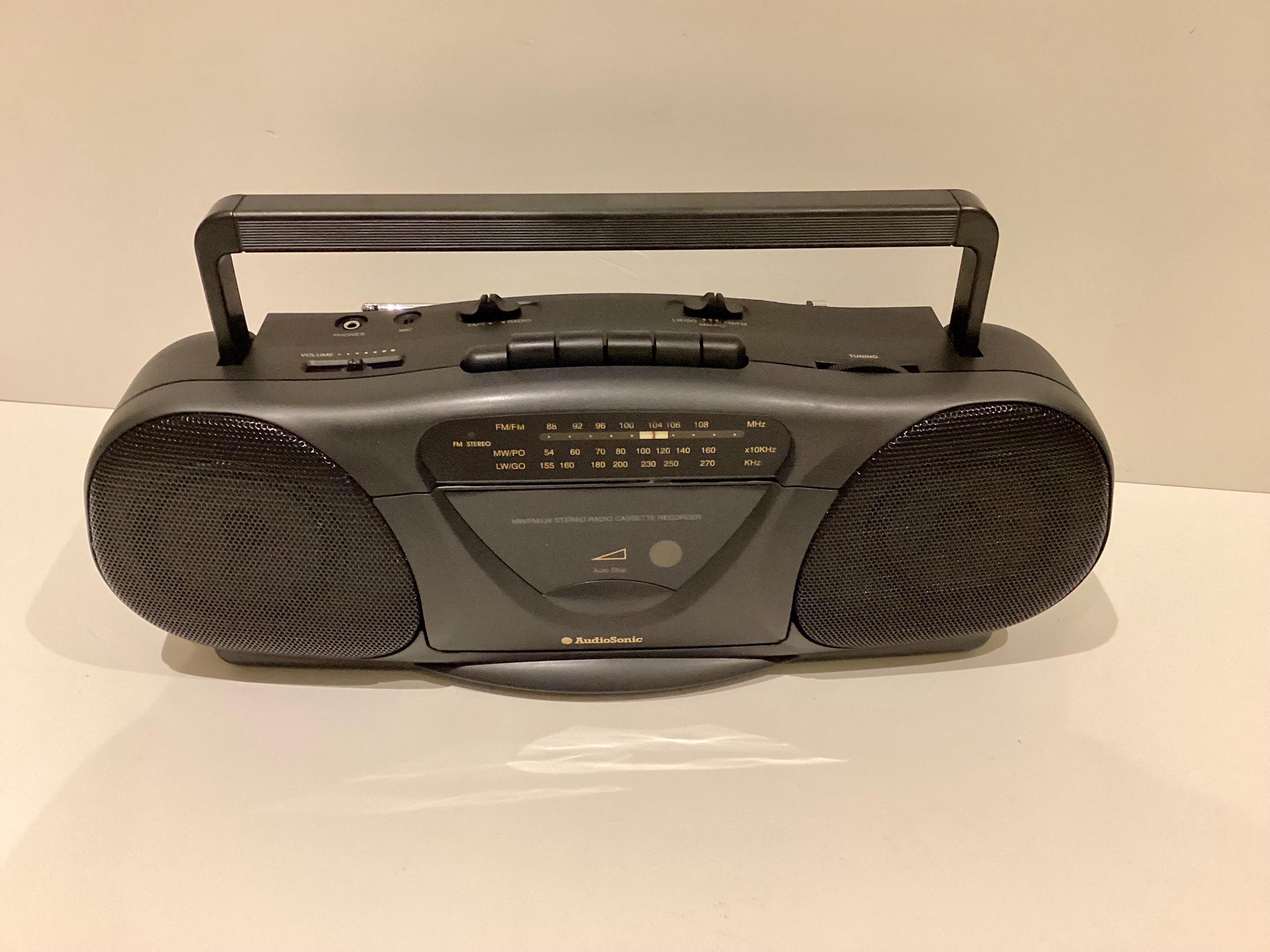 Vintage Boombox | NOS AudioSonic TBS5135 Stereo Radio Cassette, New Old Stock 1990s — photo 6 of 11