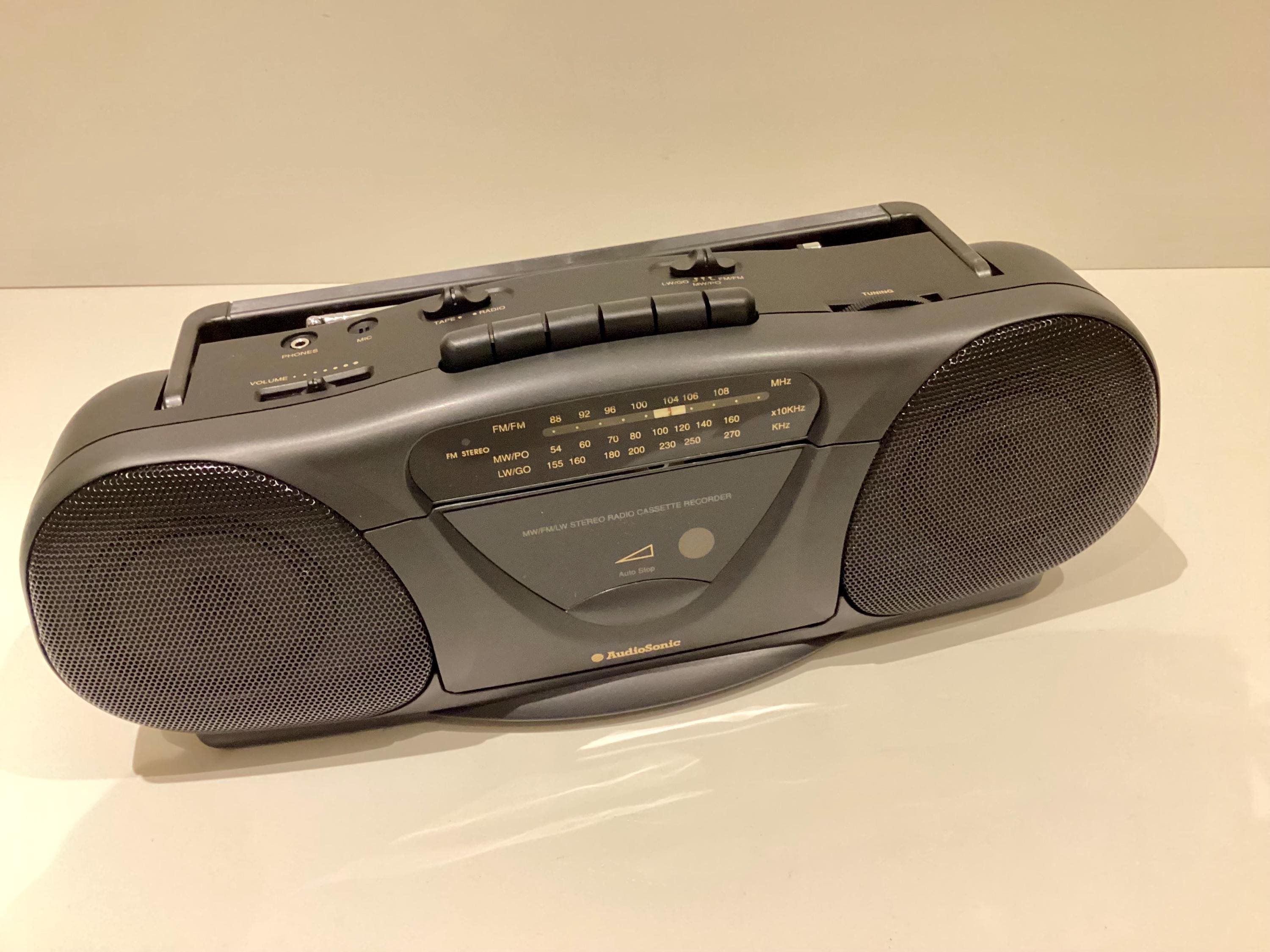 Vintage Boombox | NOS AudioSonic TBS5135 Stereo Radio Cassette, New Old Stock 1990s — photo 8 of 11