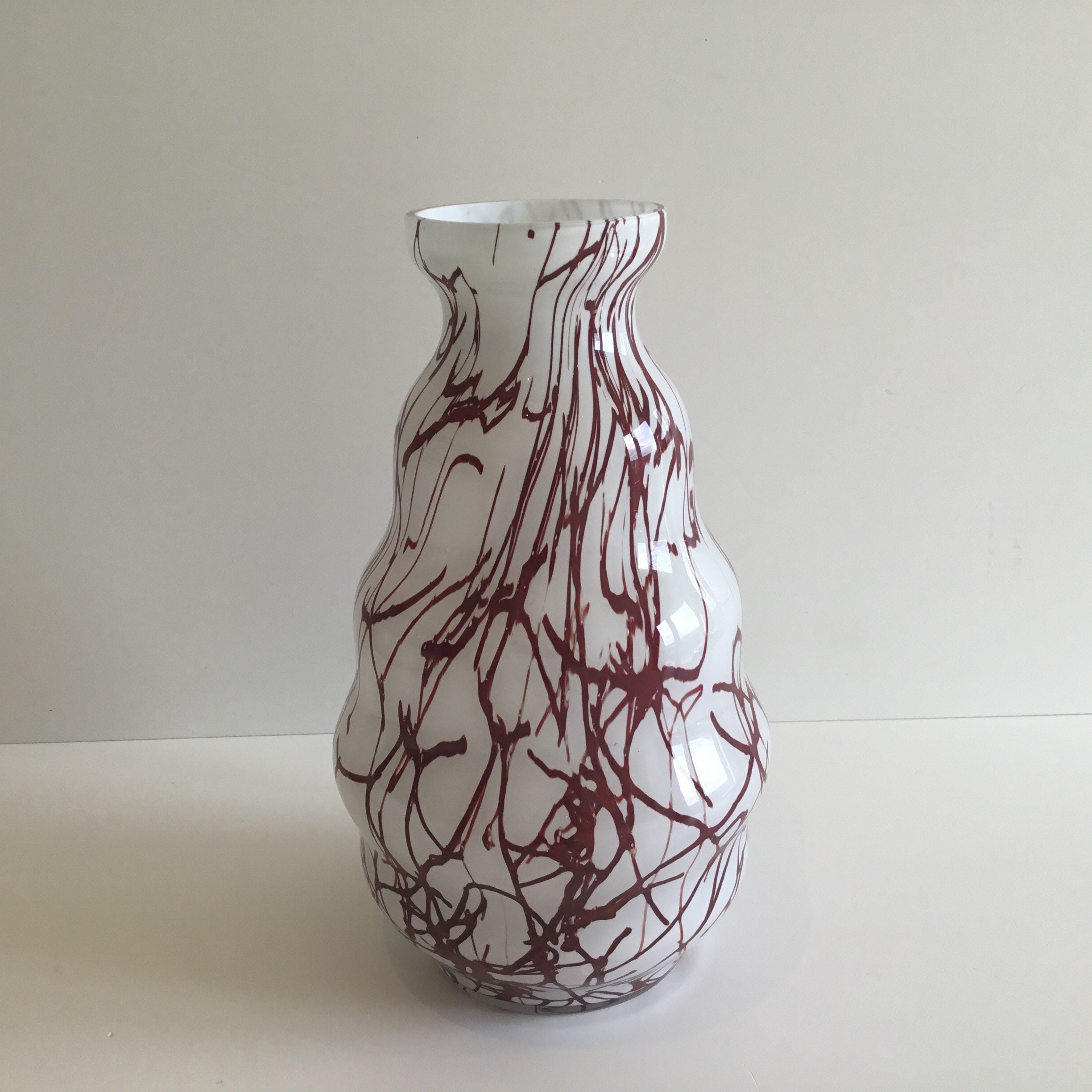 Vintage Murano Vase | 1960s Italian Opaline Glass, Branched Design — photo 2 of 7