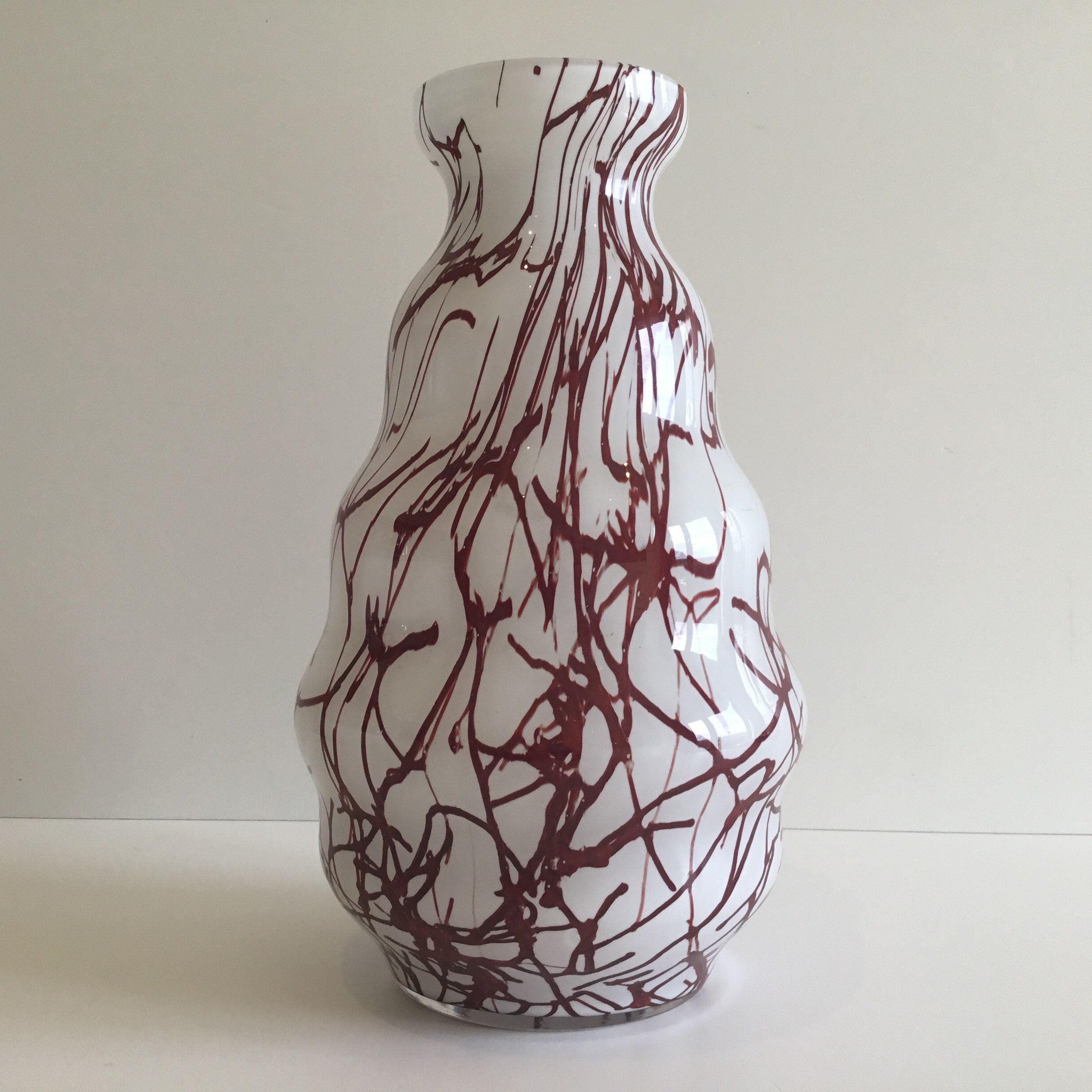 Vintage Murano Vase | 1960s Italian Opaline Glass, Branched Design — photo 4 of 7