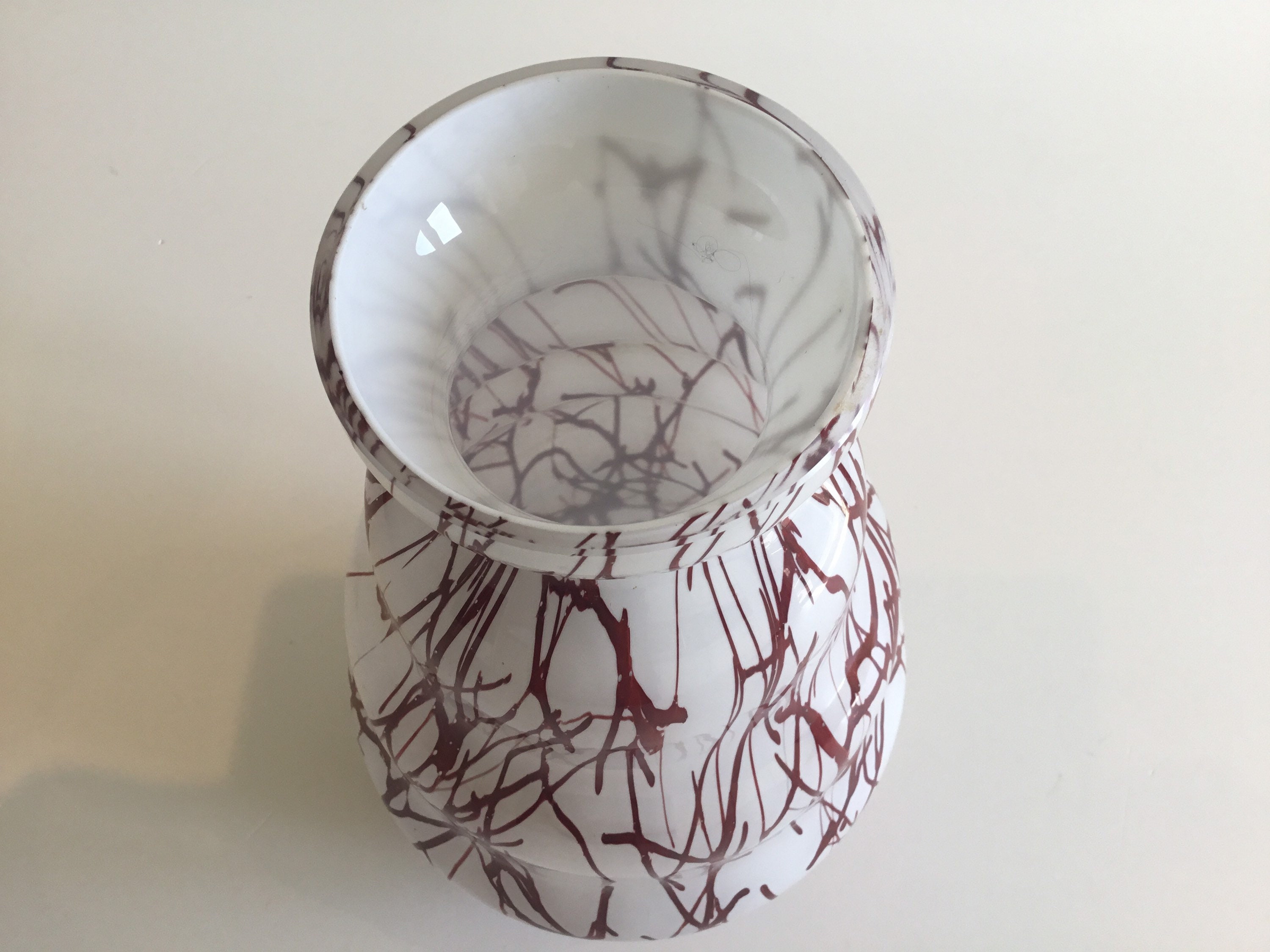 Vintage Murano Vase | 1960s Italian Opaline Glass, Branched Design — photo 5 of 7