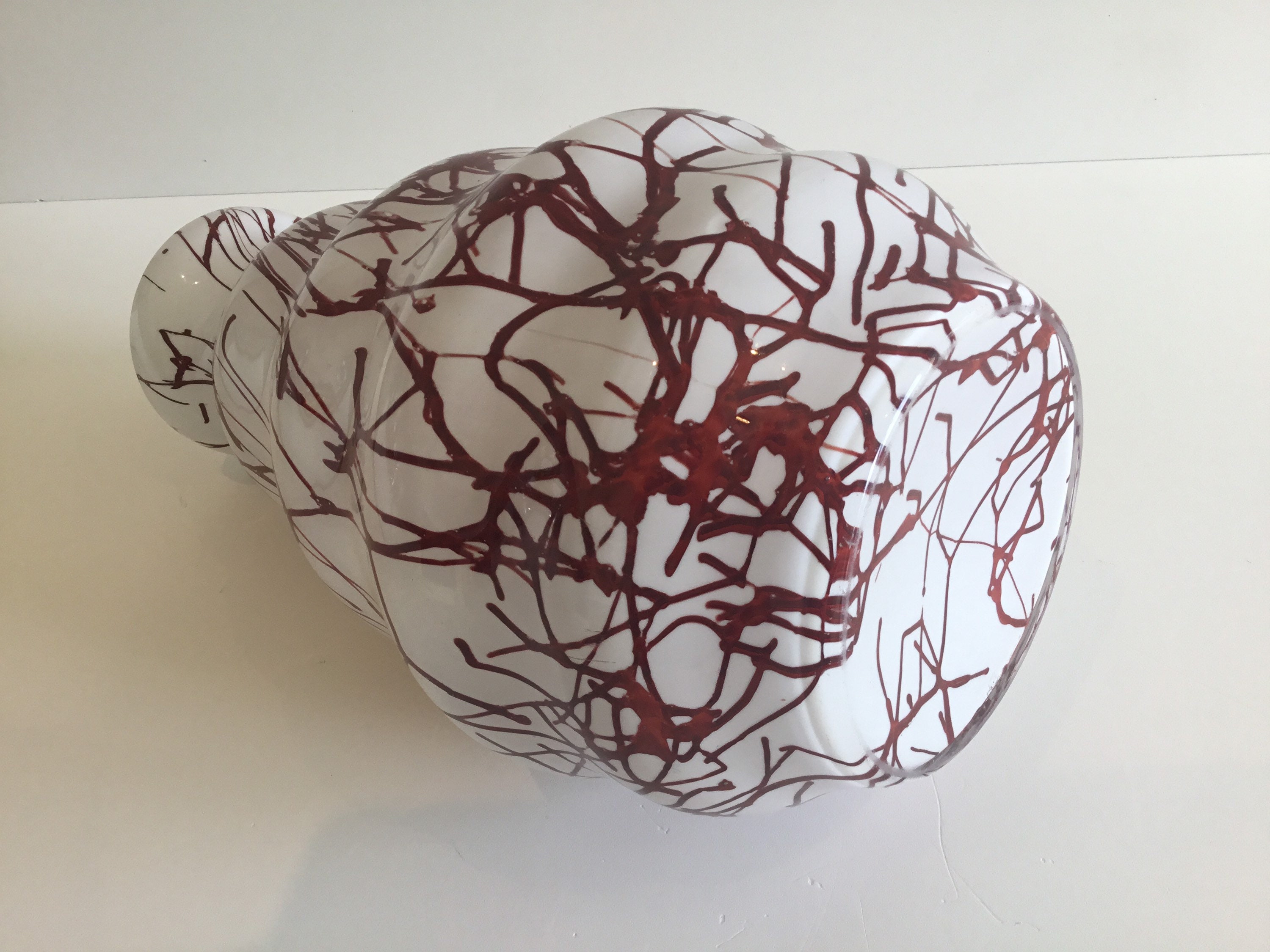 Vintage Murano Vase | 1960s Italian Opaline Glass, Branched Design — photo 7 of 7