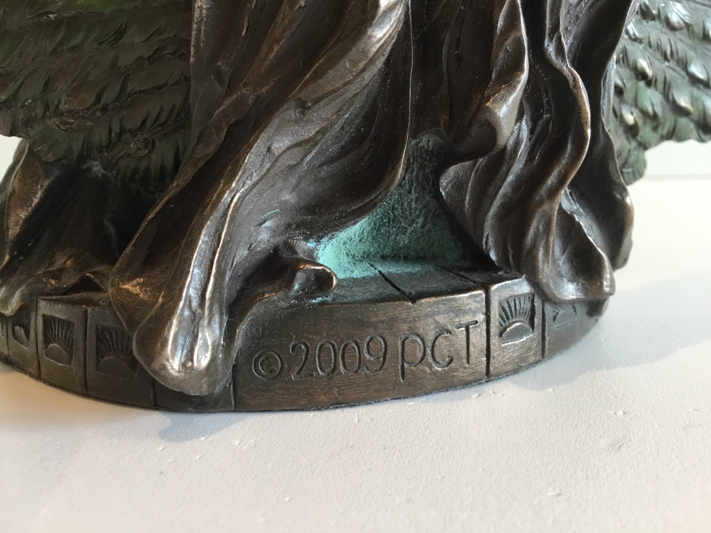 Vintage Sculpture | Veronese Design Polysone Figurine, Greek Goddess Hera, Majestic Peacock — photo 11 of 11