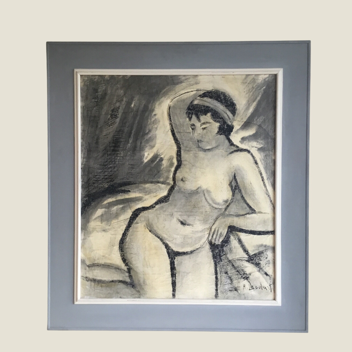 Large Painting | Henry Bodart 1930s French Art Deco, Signed Spectacular Canvas*