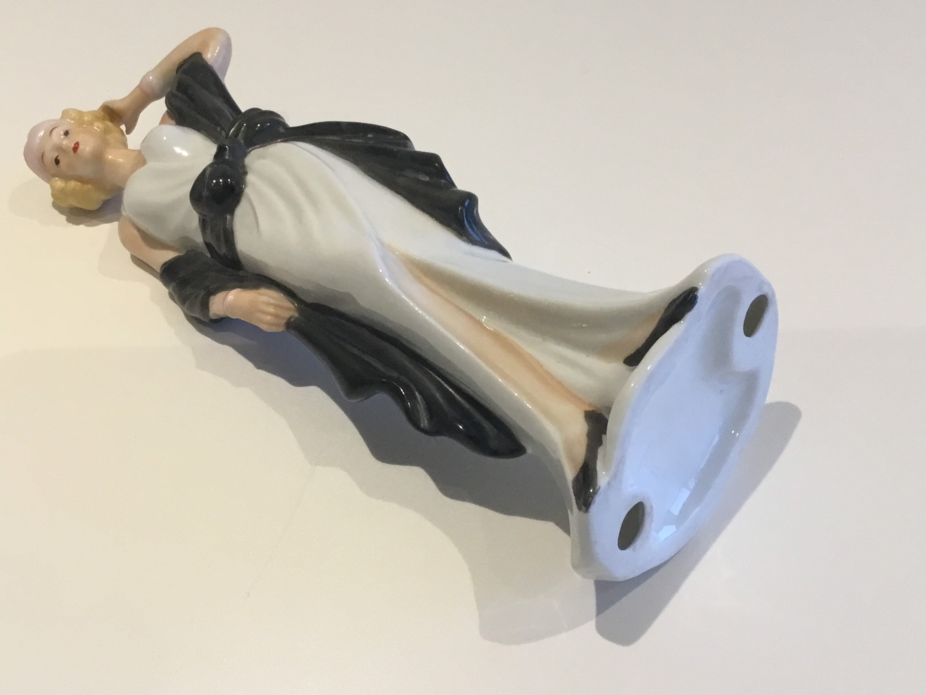 Vintage Porcelain Figurine | French Lady 1960s, Hand Painted Collectible Sculpture — photo 9 of 9