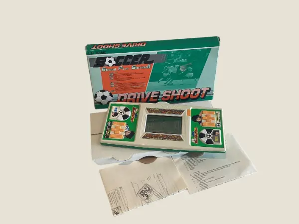 Vintage Handheld Game | 1984 Bandai Japan LSI Soccer Drive Shoot, Complete in Box