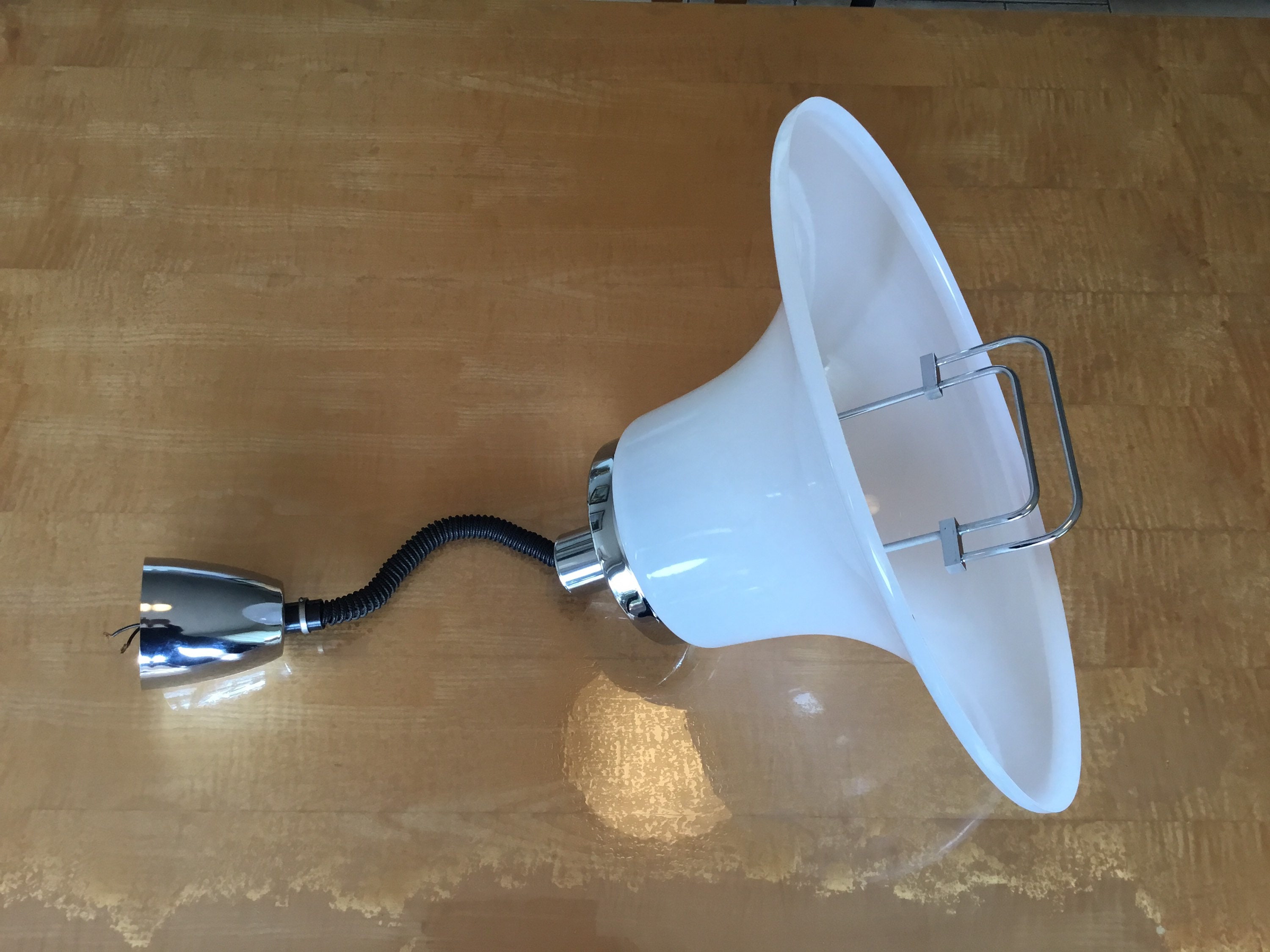 Vintage Italian Lamp – Sliding Hanging Chandelier (1970s, Plexiglass & Chrome) — photo 4 of 6