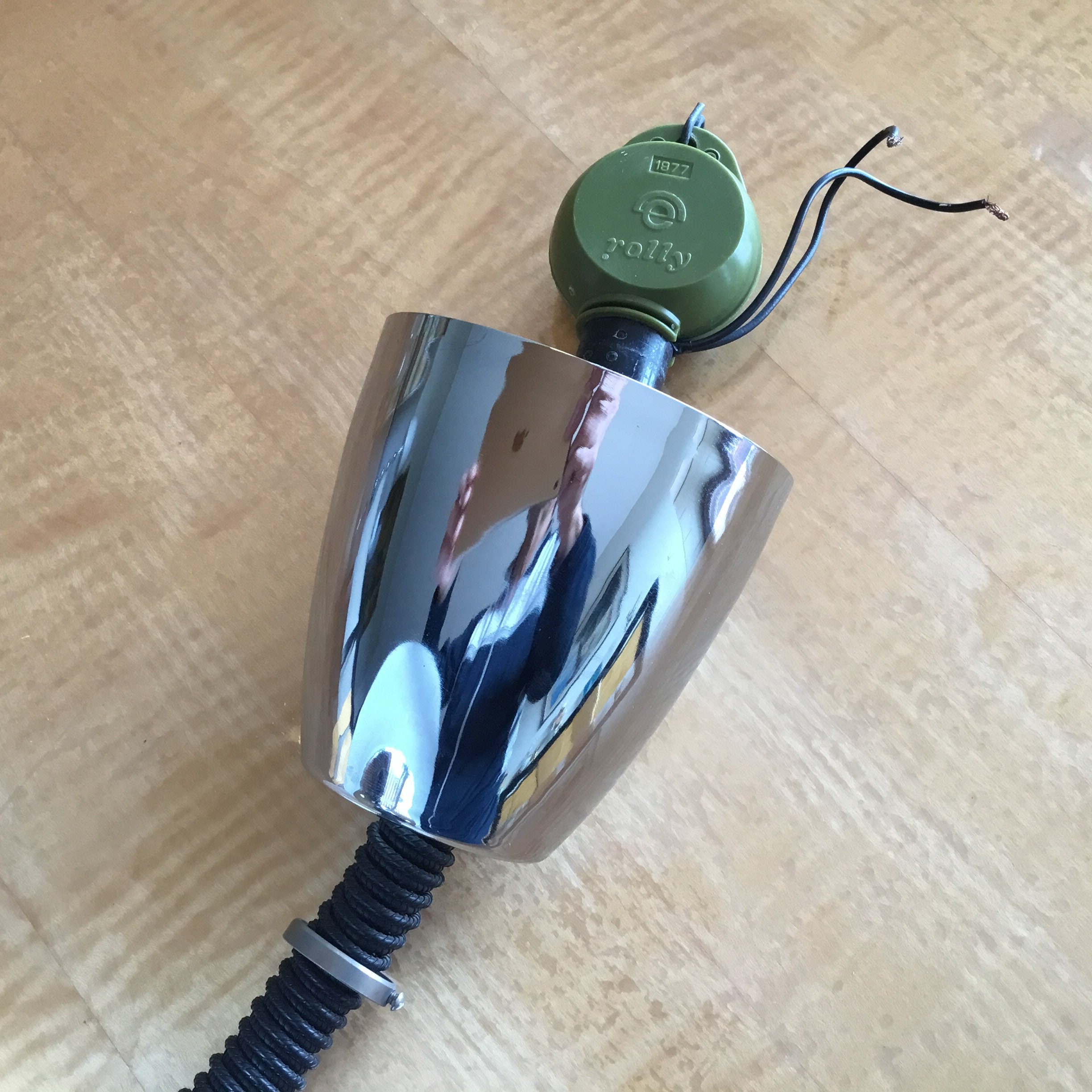 Vintage Italian Lamp – Sliding Hanging Chandelier (1970s, Plexiglass & Chrome) — photo 5 of 6