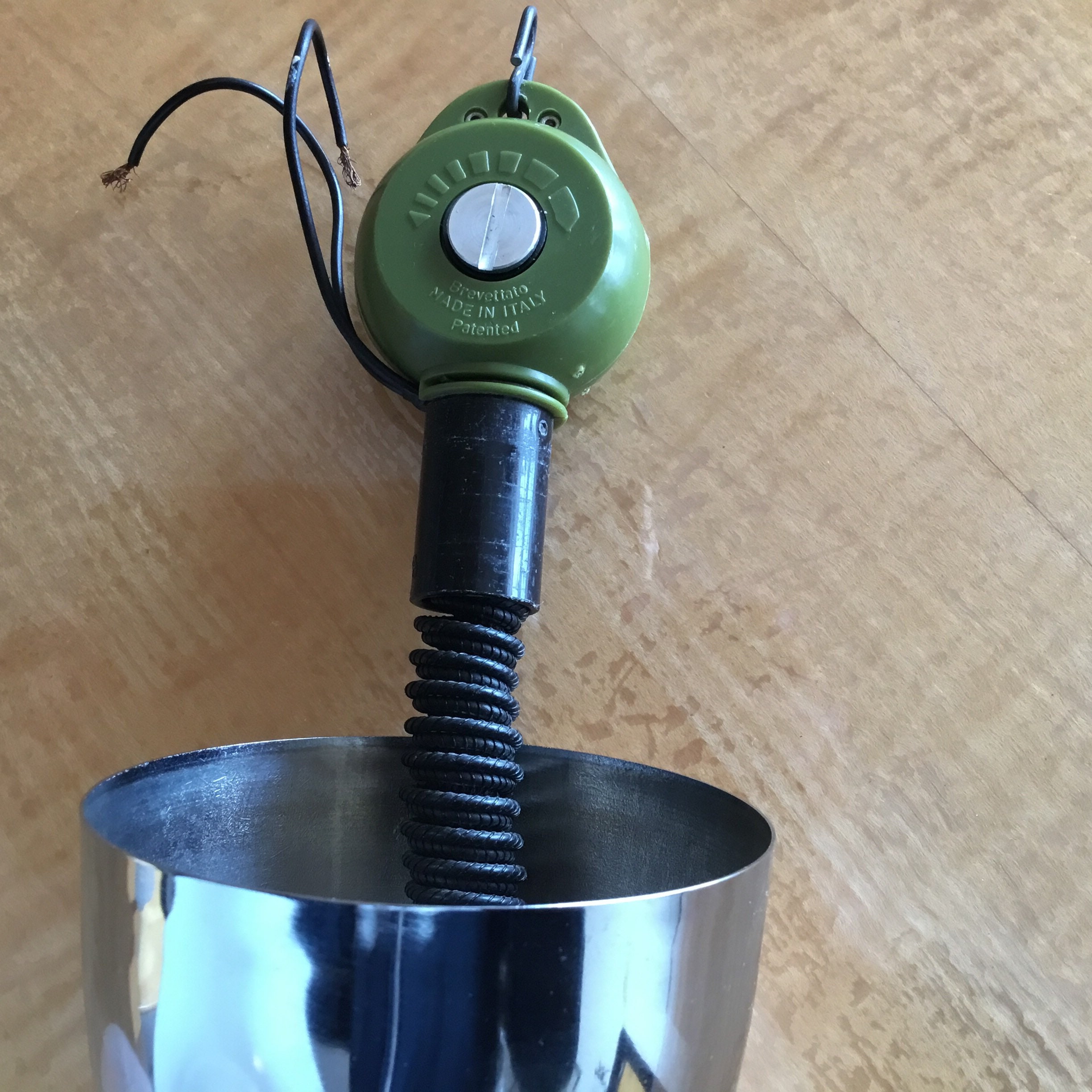 Vintage Italian Lamp – Sliding Hanging Chandelier (1970s, Plexiglass & Chrome) — photo 6 of 6