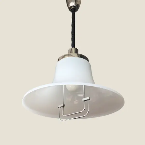 Vintage Italian Lamp – Sliding Hanging Chandelier (1970s, Plexiglass & Chrome)