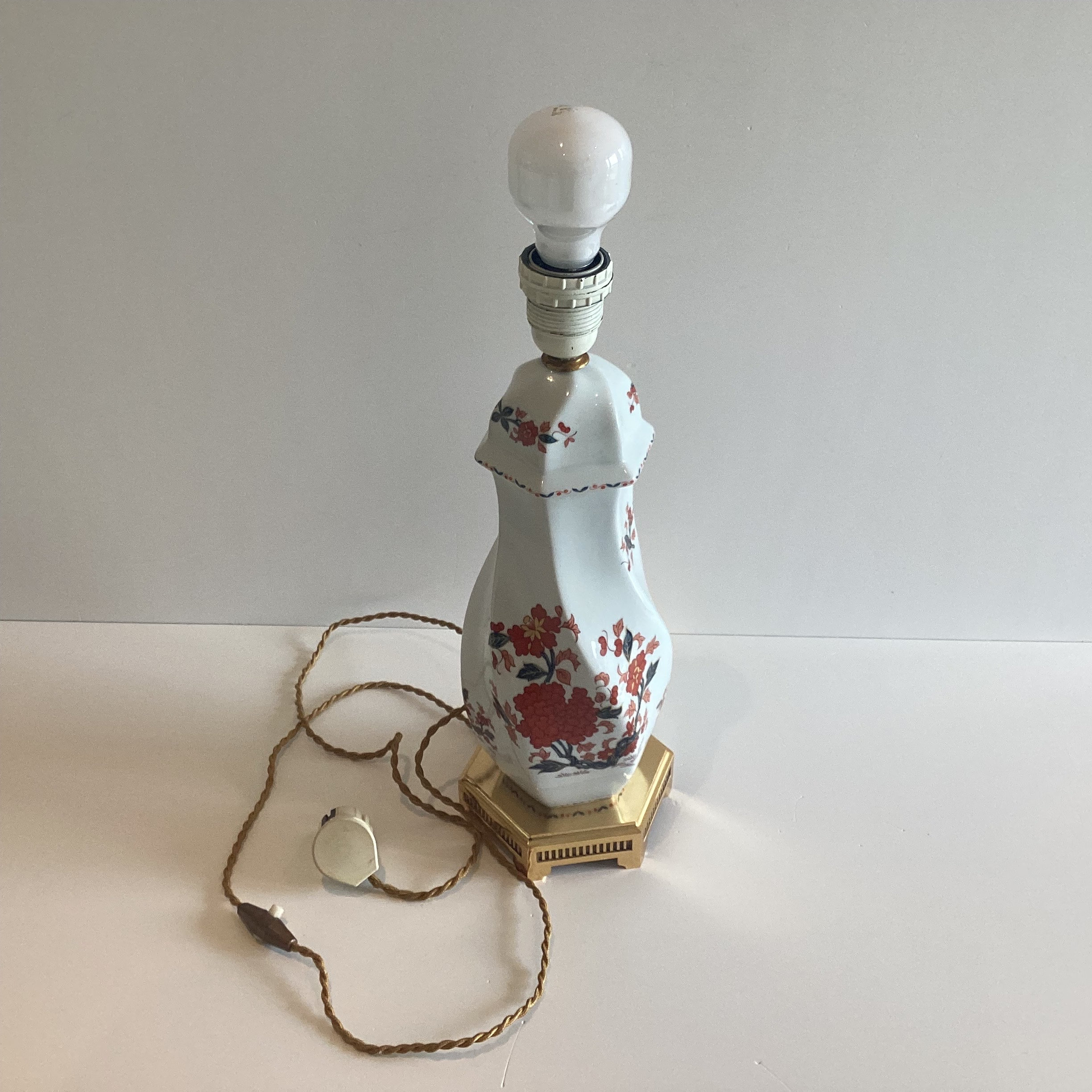 Porcelaine Lamp | 1950s De Paris Made In France Rare Home Decor — photo 3 of 9