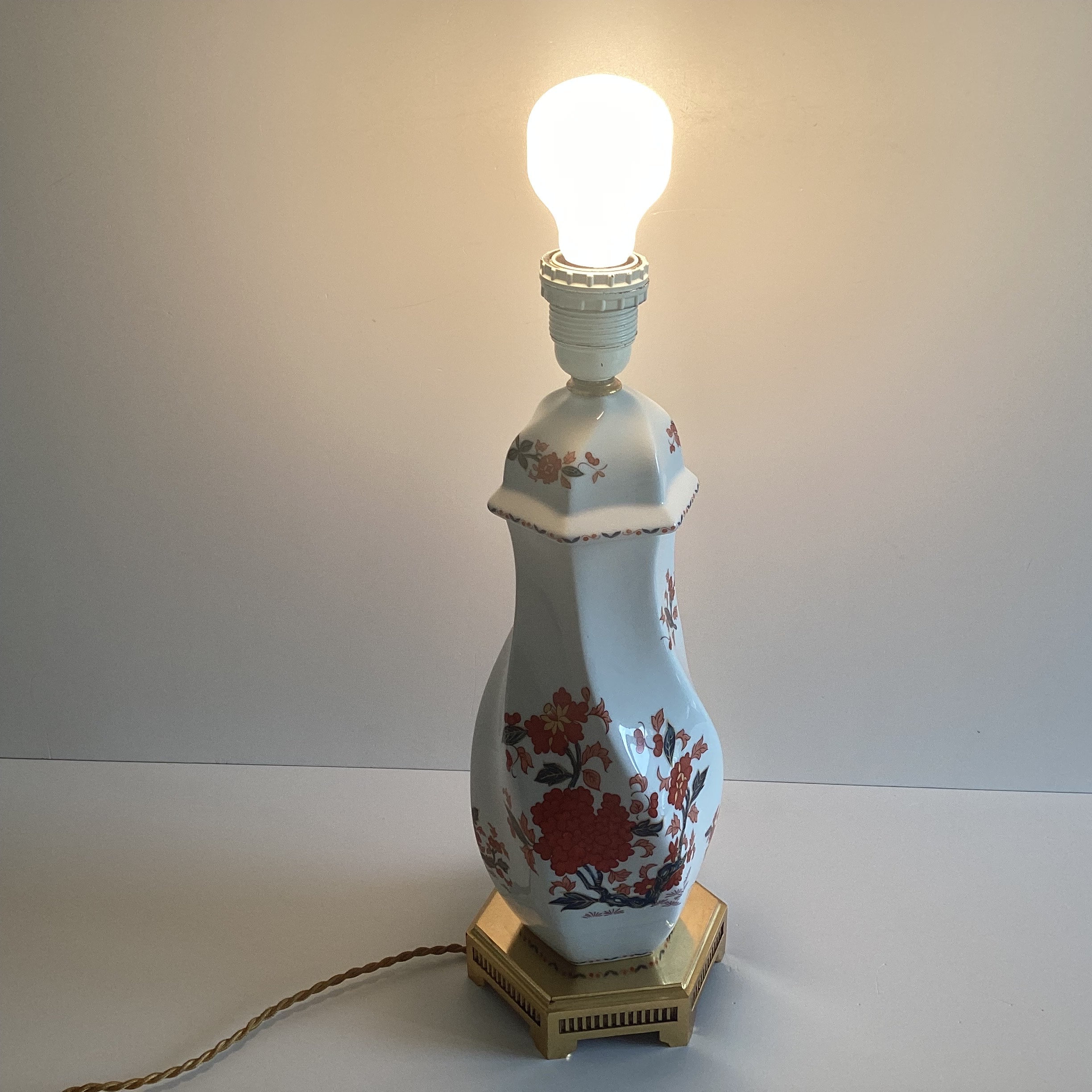 Porcelaine Lamp | 1950s De Paris Made In France Rare Home Decor — photo 4 of 9