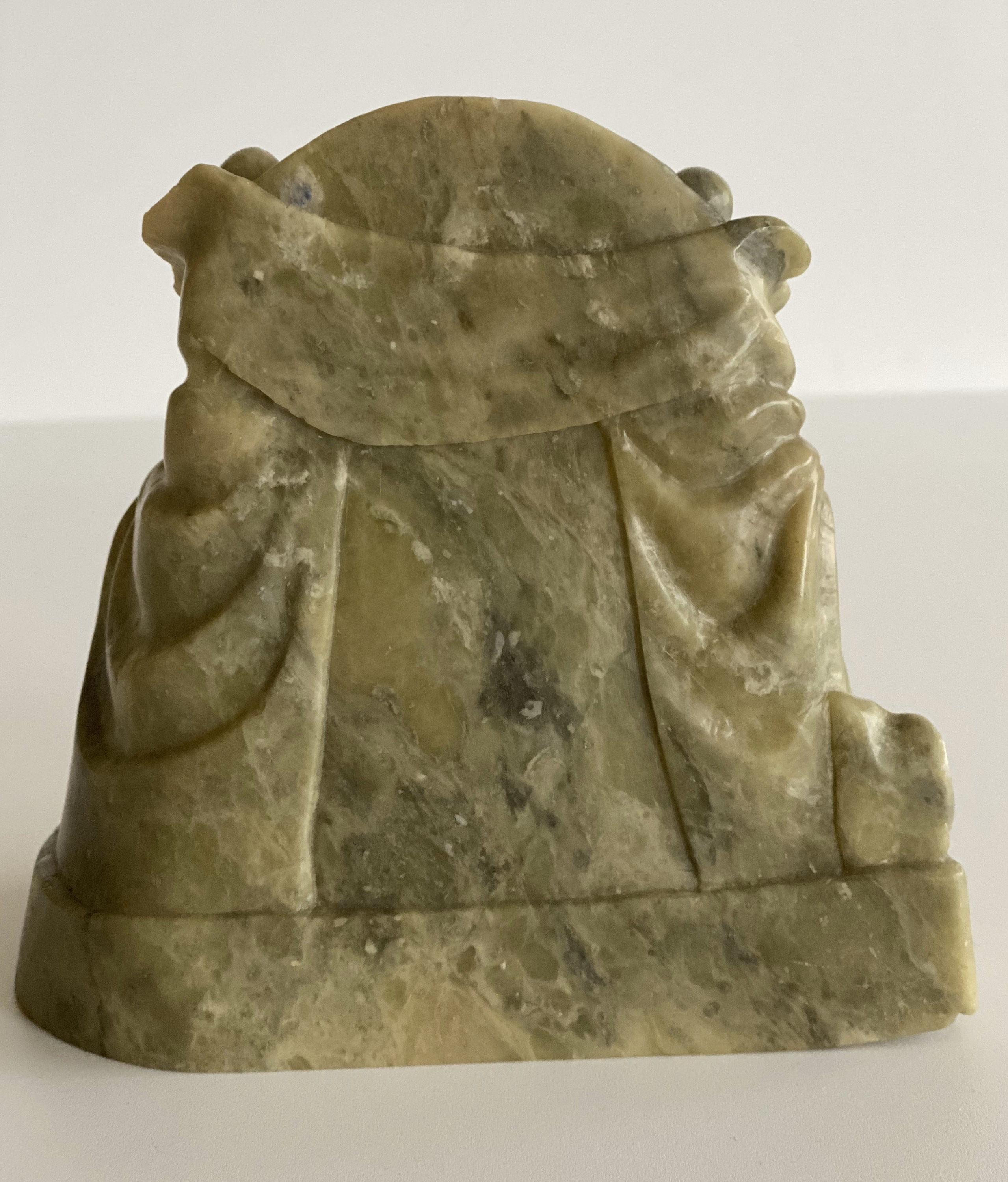 Vintage Chinese Sculpture — Buddha with Children in Soapstone, Qing Dynasty 1900s — photo 7 of 8