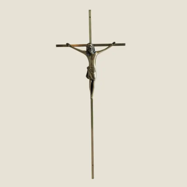 Vintage Crucifix | Religious Art (1970s) Rare Wall Decor Made In Italy