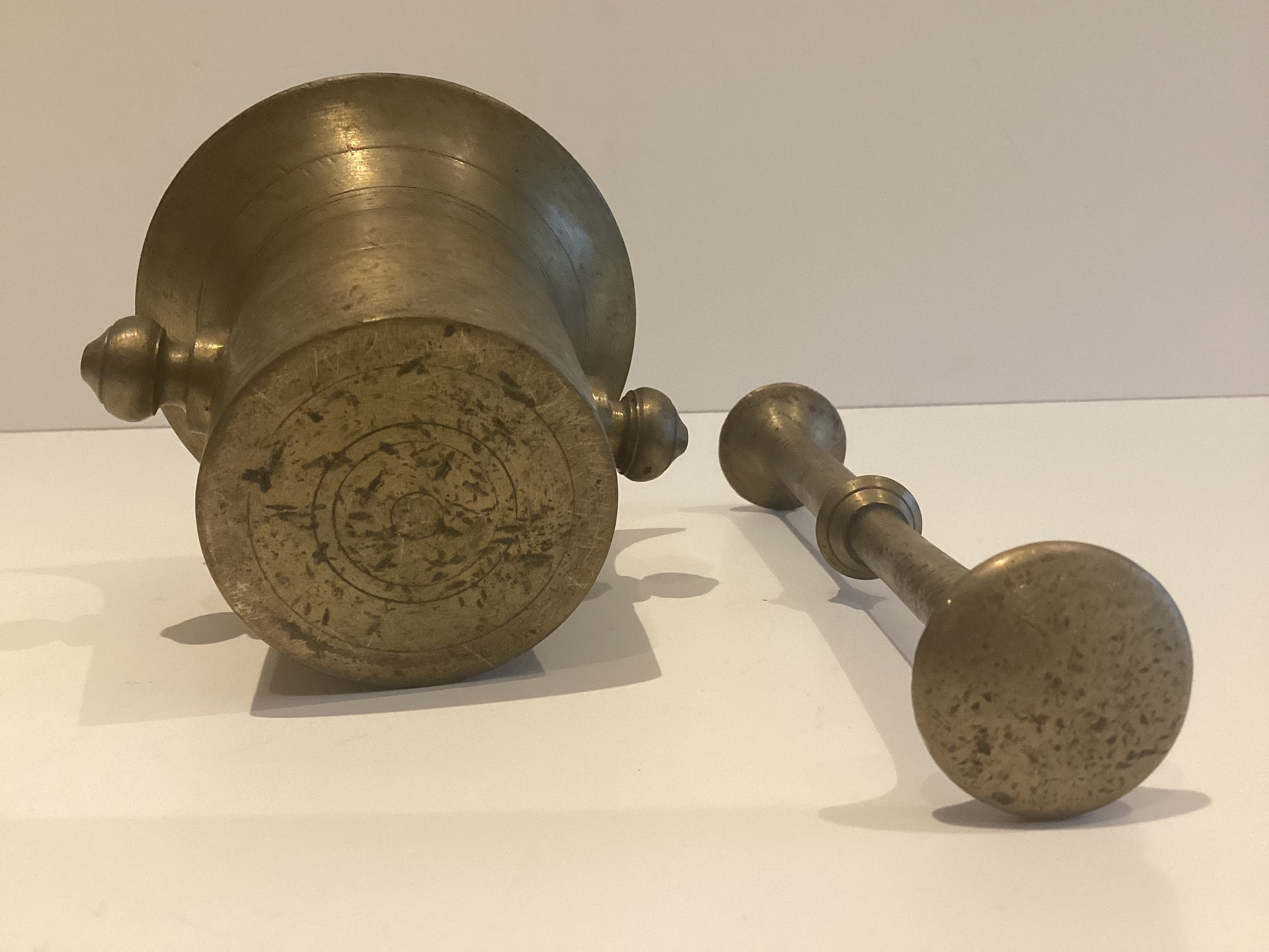 Antique Bronze | 1800s French Apothecary Mortar & Pestle, Original Patina — photo 5 of 5