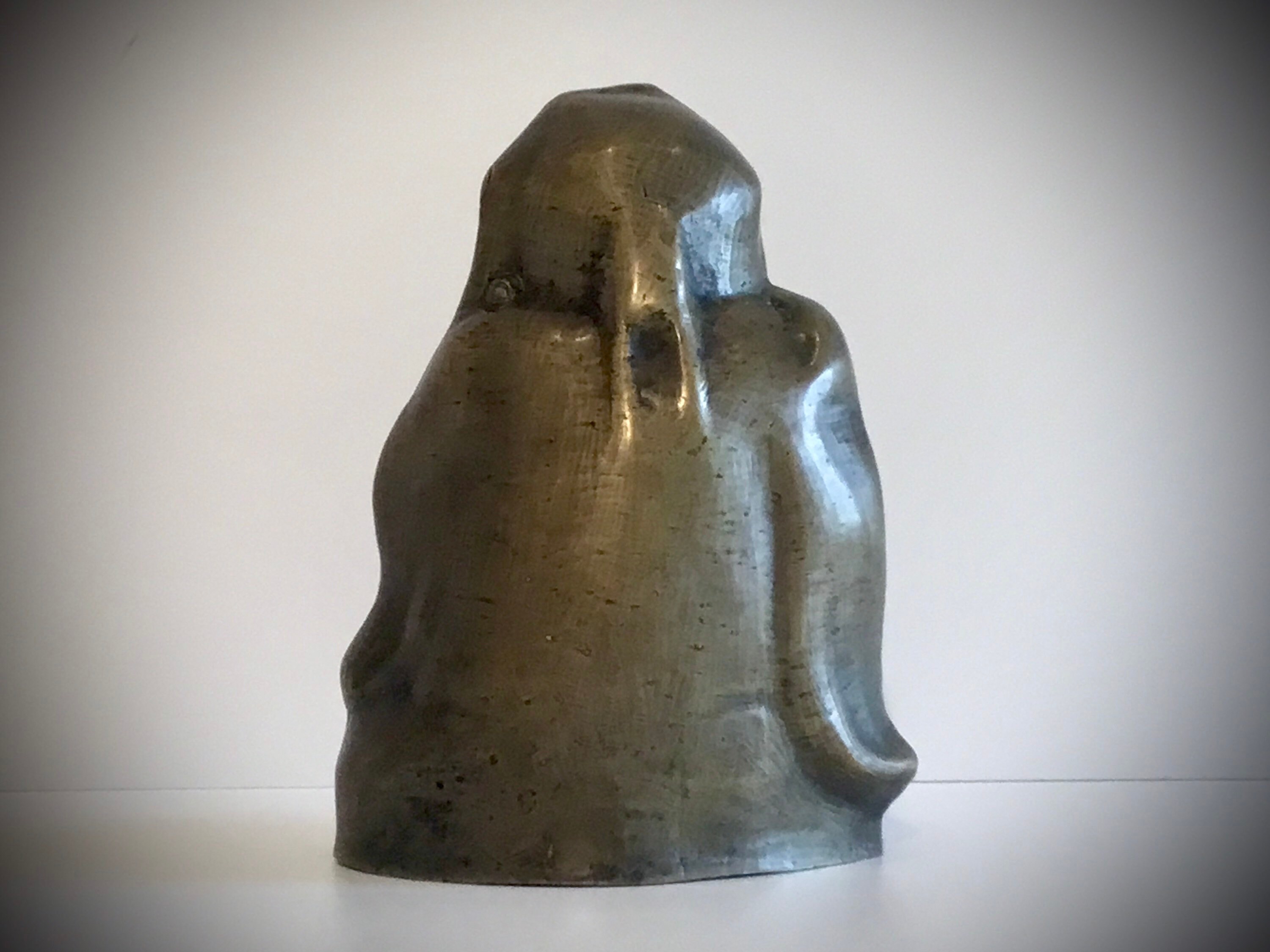 Vintage Sculpture | 1900s Chinese Bronze Sage, Buddhist Philosopher Statue — photo 5 of 11
