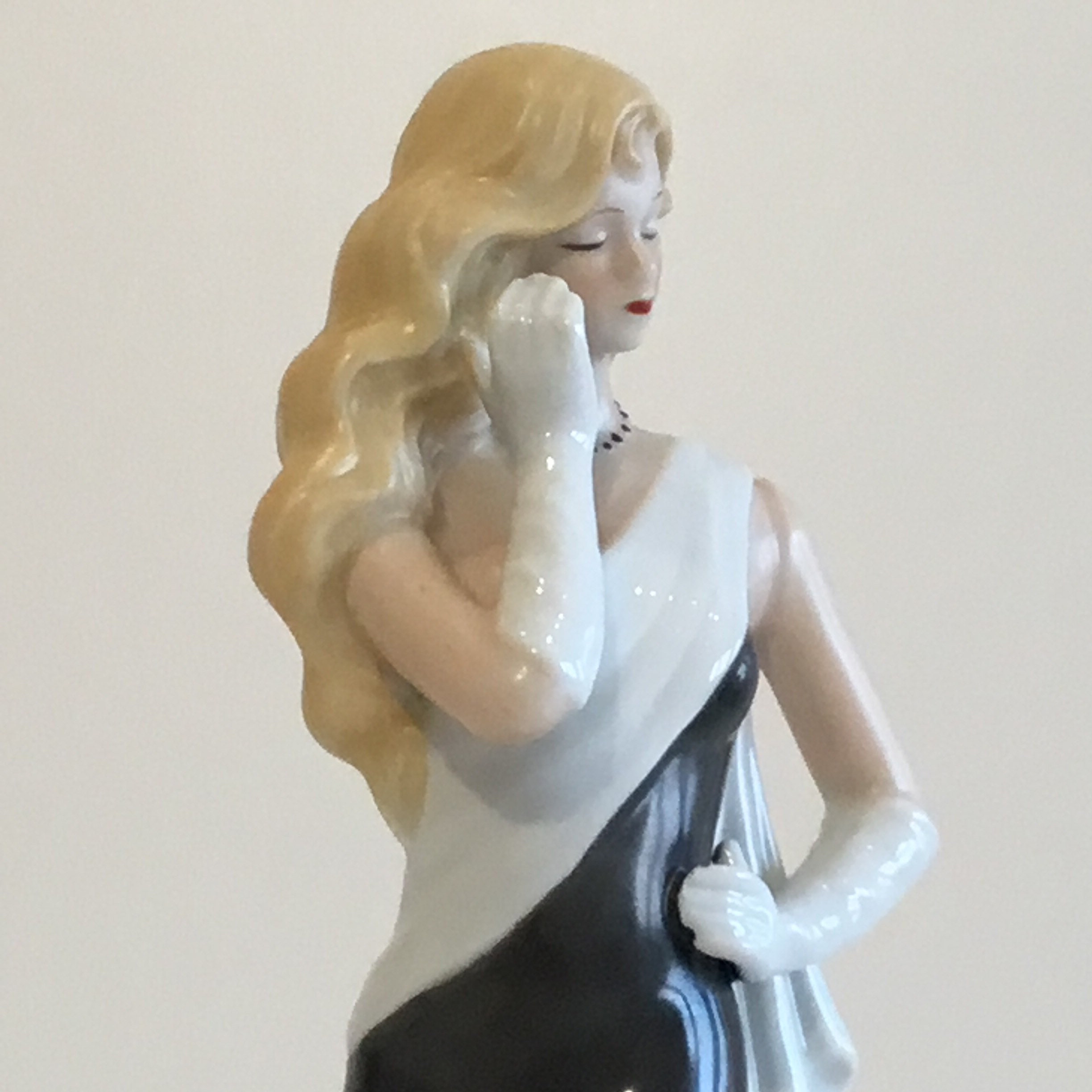 Vintage Porcelain Figurine | 1960s French Elegant Lady, Hand Painted Collectible — photo 10 of 11