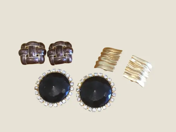 Vintage Jewelry Set – Original Hollywood Style Earrings (1950s–1960s) Rare Collection
